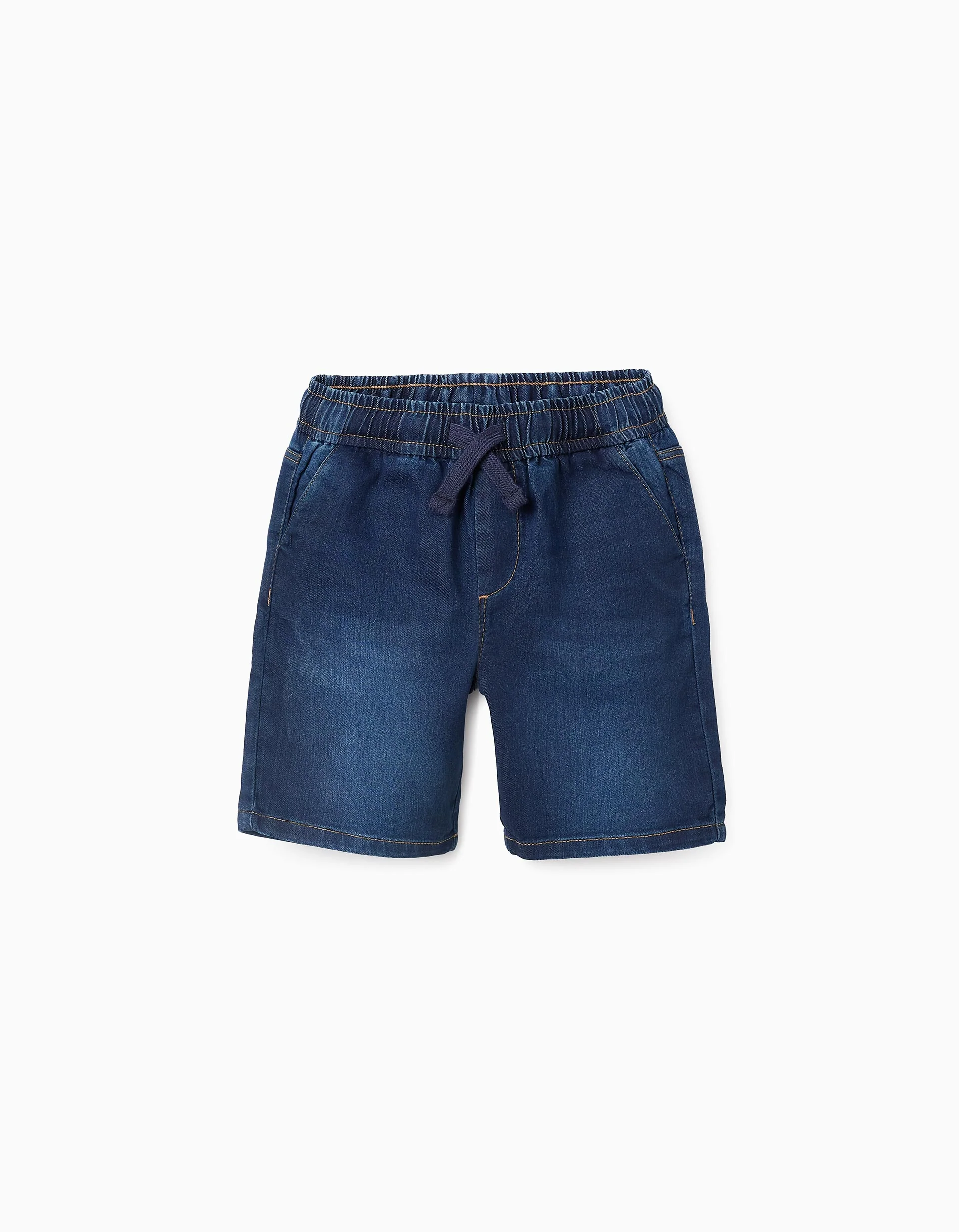 Denim Shorts with Drawstring for Boys 'Midi', Dark Blue
