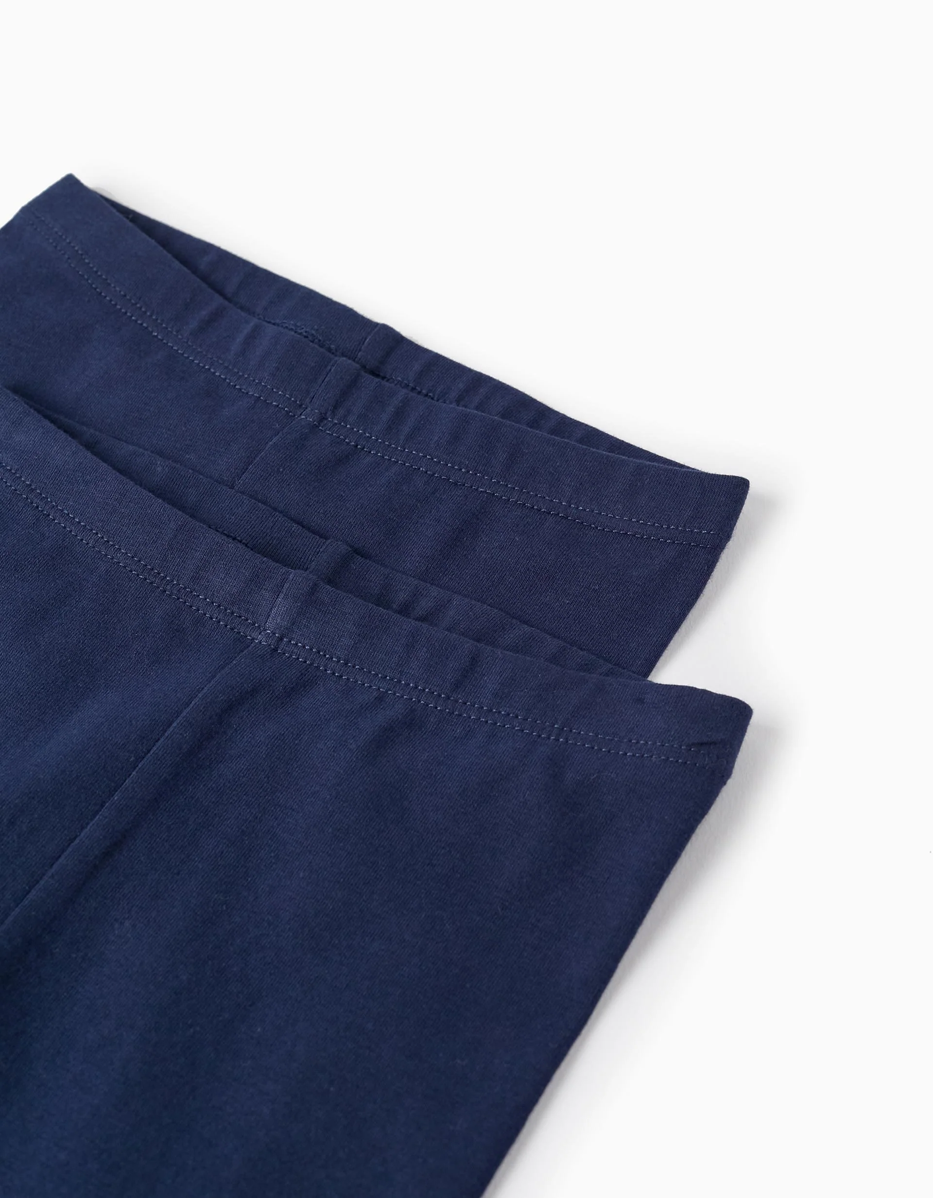 Pack of 2 Pairs of Leggings for Baby Girls, Dark Blue