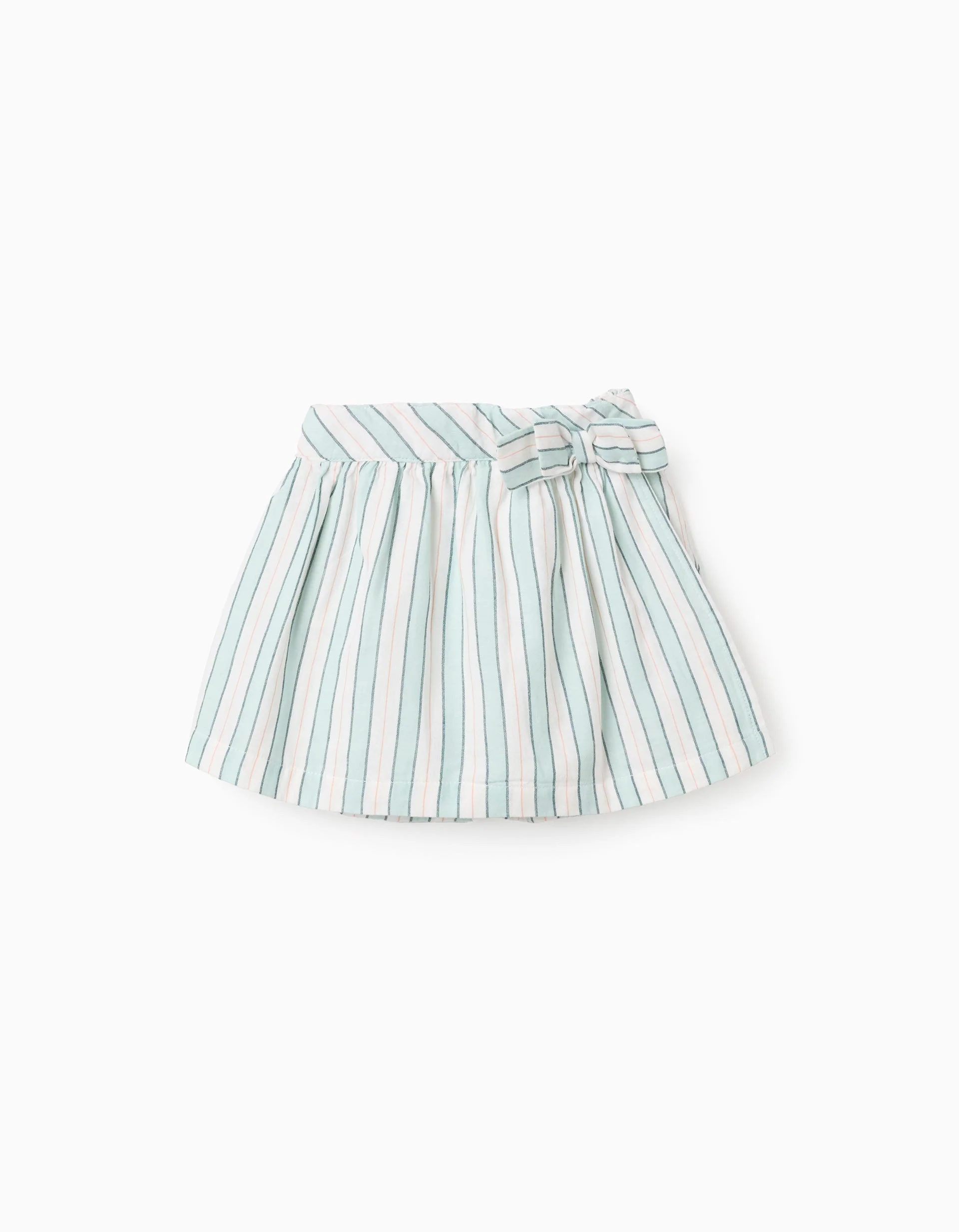 Striped Cotton Pinafore Dress for Baby Girls 'B&S', Green/White
