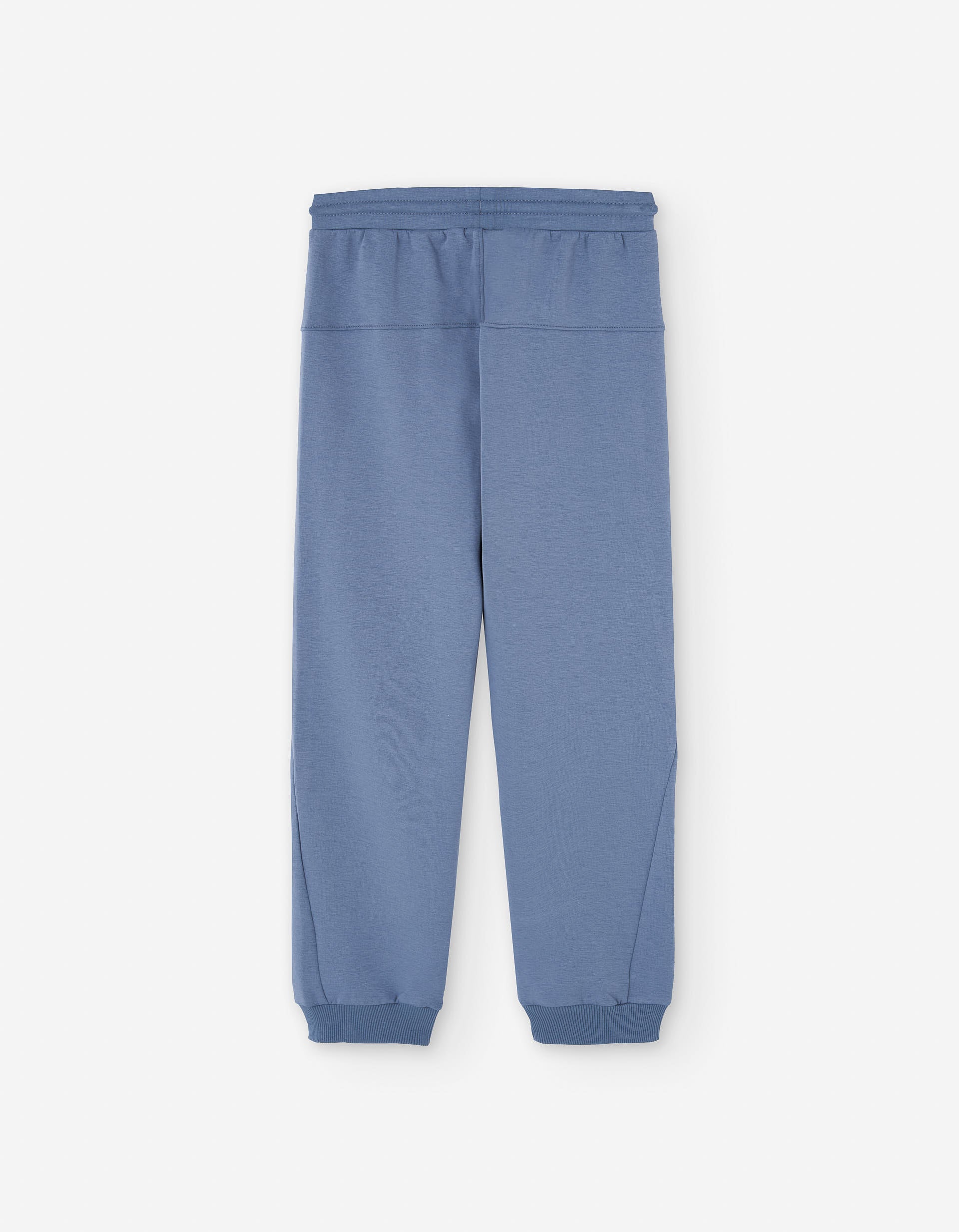 Cotton interlock joggers with cargo pocket for boys, blue