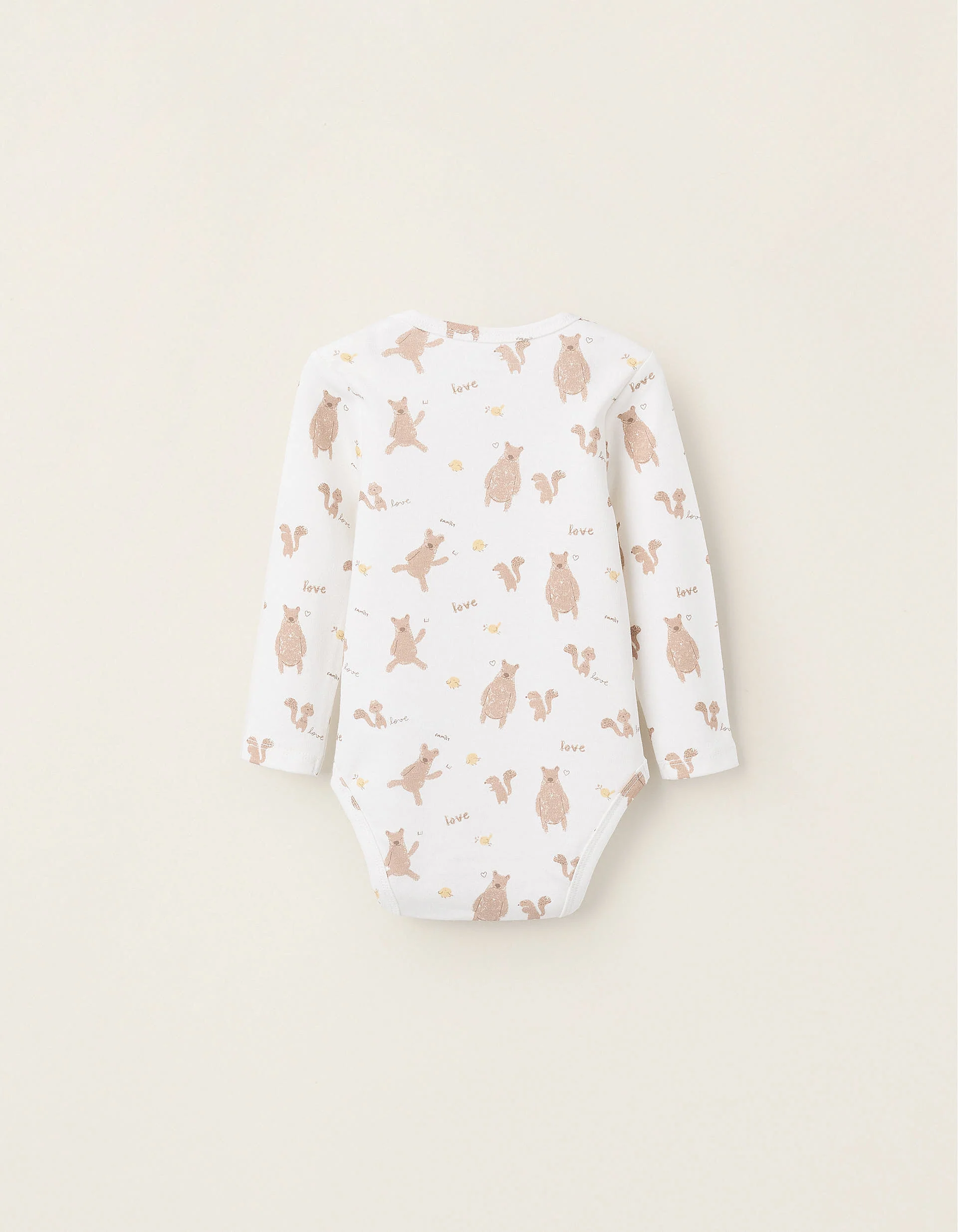 Pack of 2 Cotton Bodysuits for Baby Girls 'Family Love', Pink/White