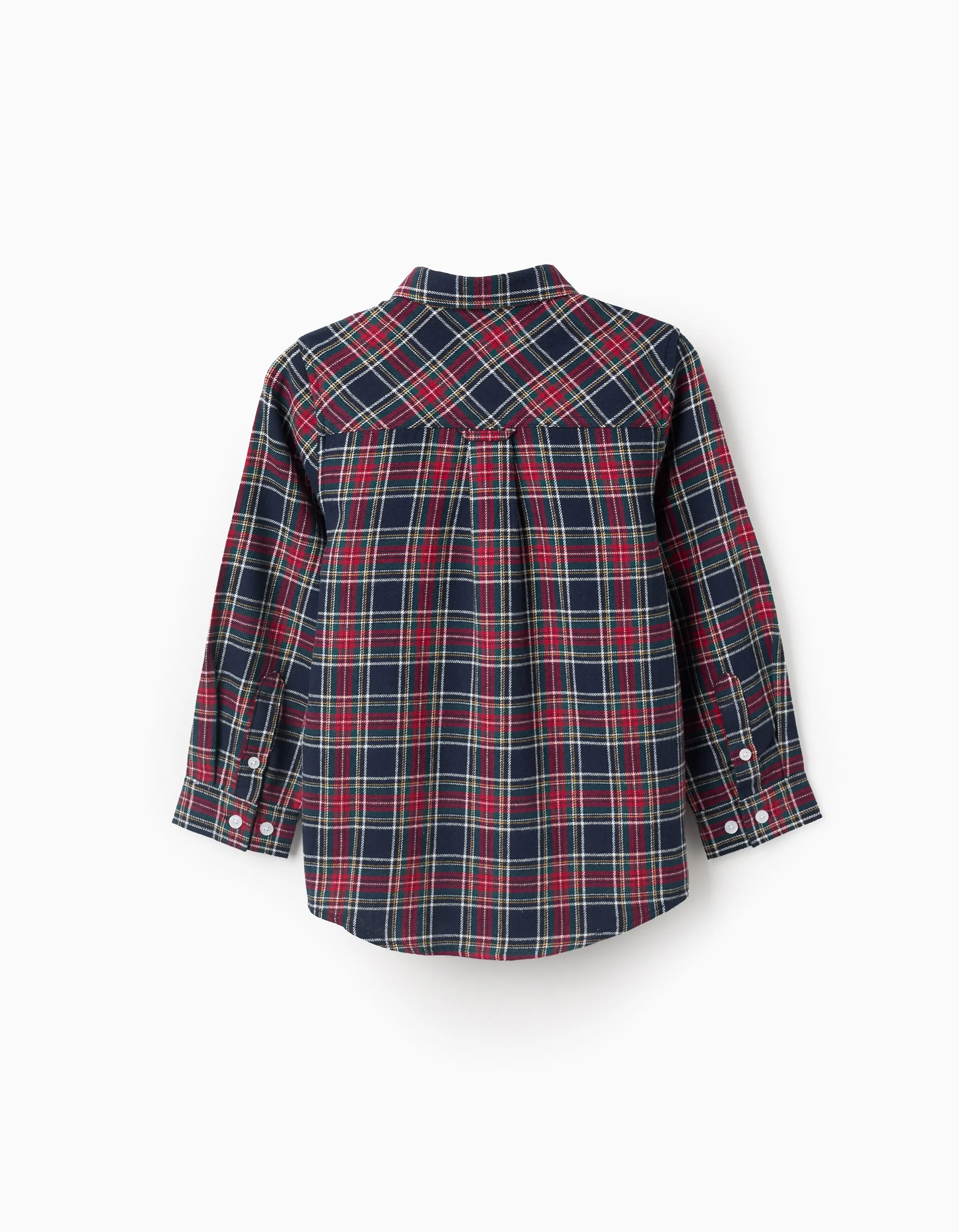 Flannel Check Shirt for Boys 'B&S', Red/Blue