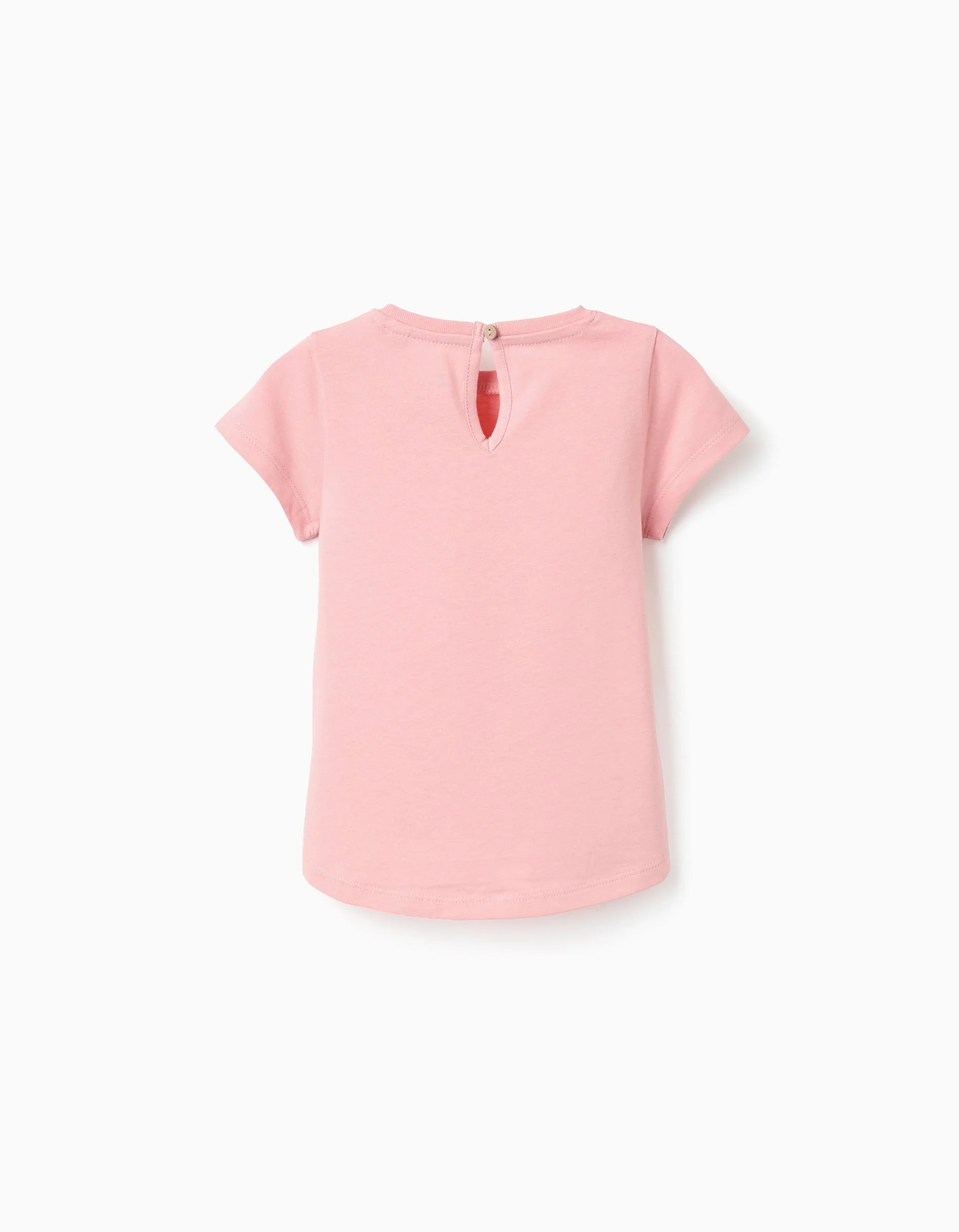 Printed Cotton T-shirt for Baby Girls, Pink