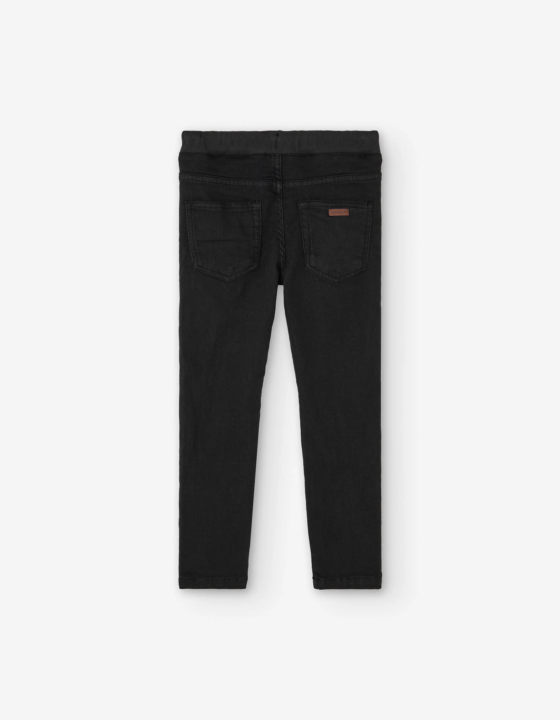 Denim slim fit trousers with drawstring for boys, dark grey