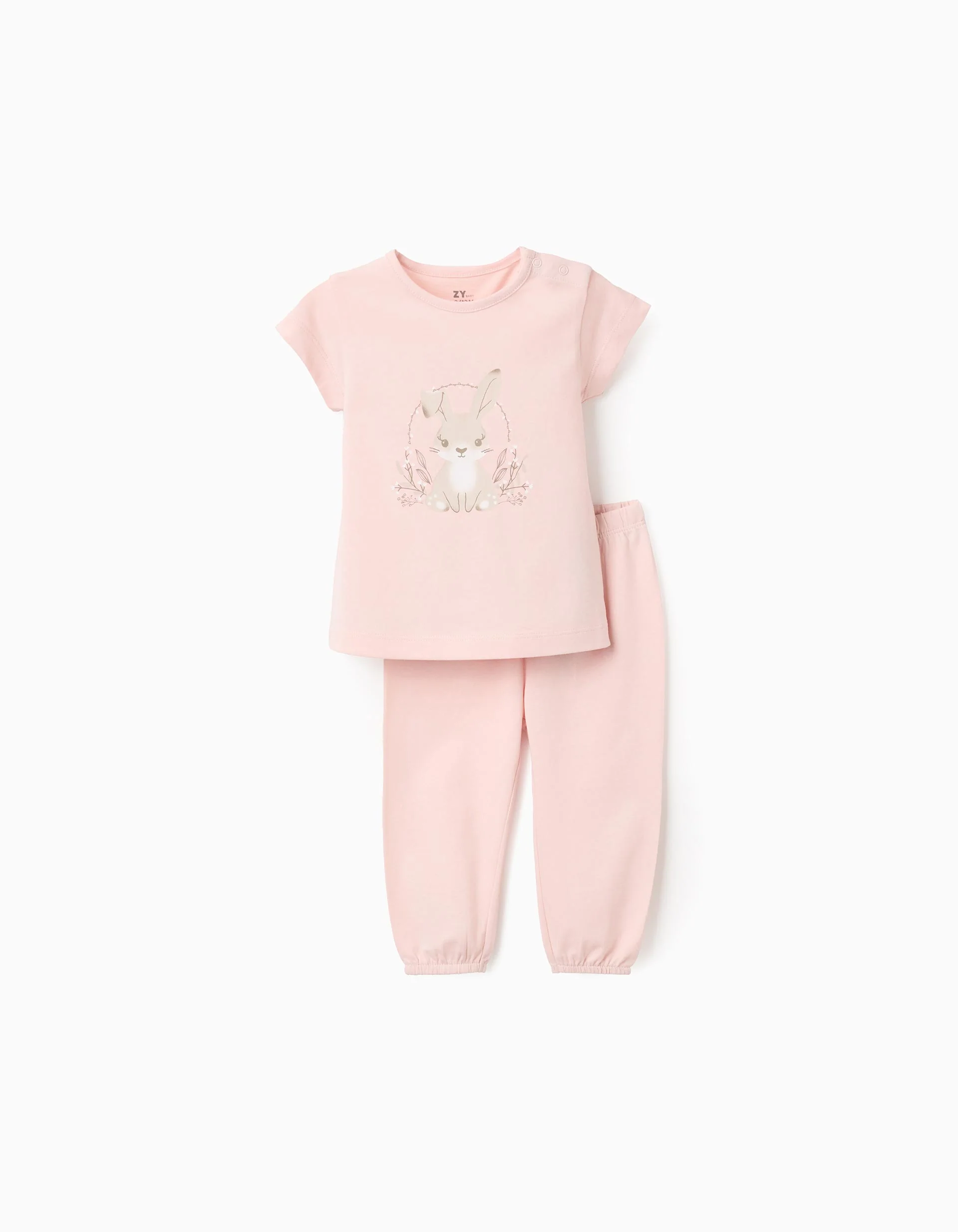 Cotton Pyjama for Baby Girls 'Bunny', Pink