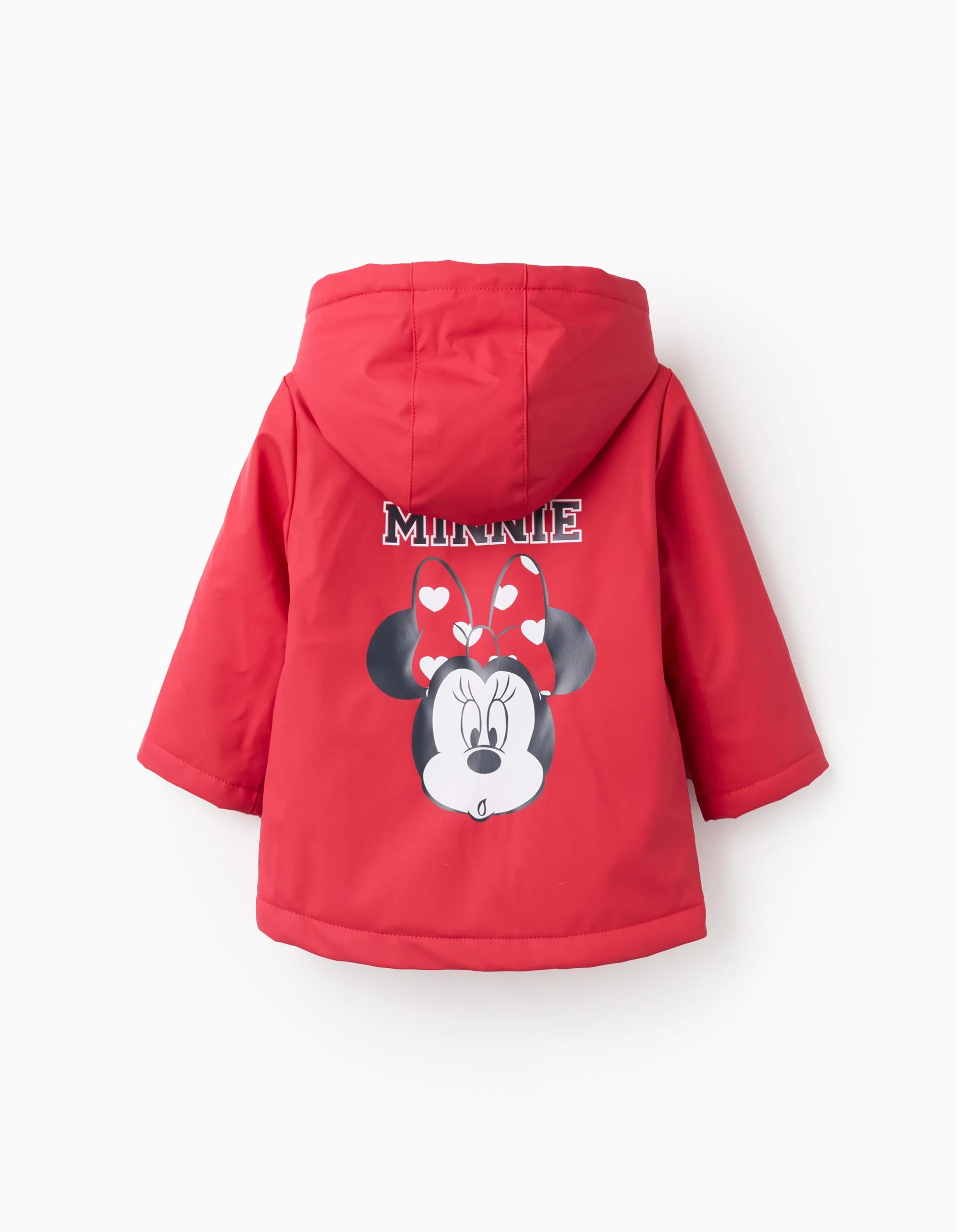 Hooded Rubber Parka for Baby Girls 'Minnie', Red