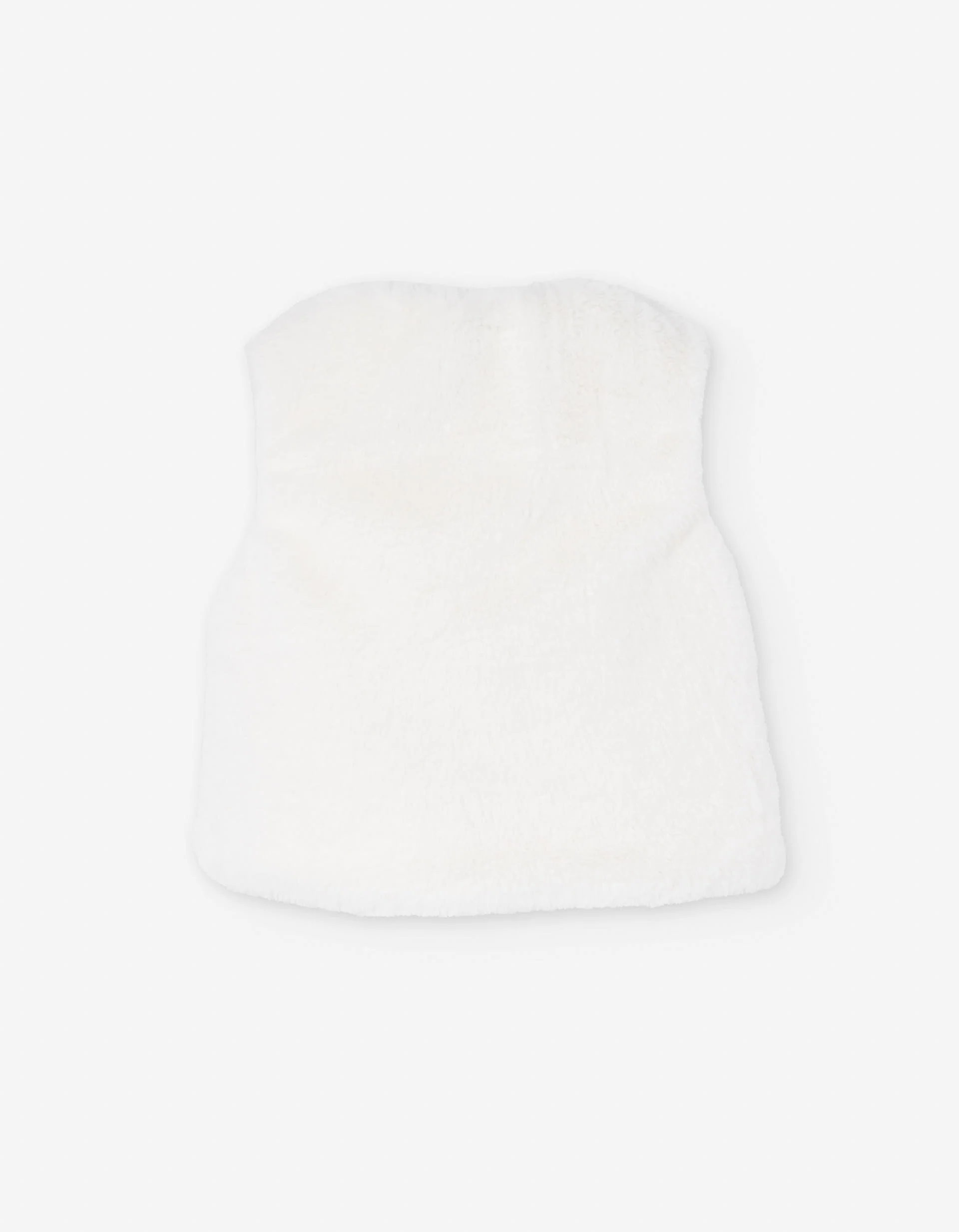 Faux fur vest with front pockets for baby girls, white