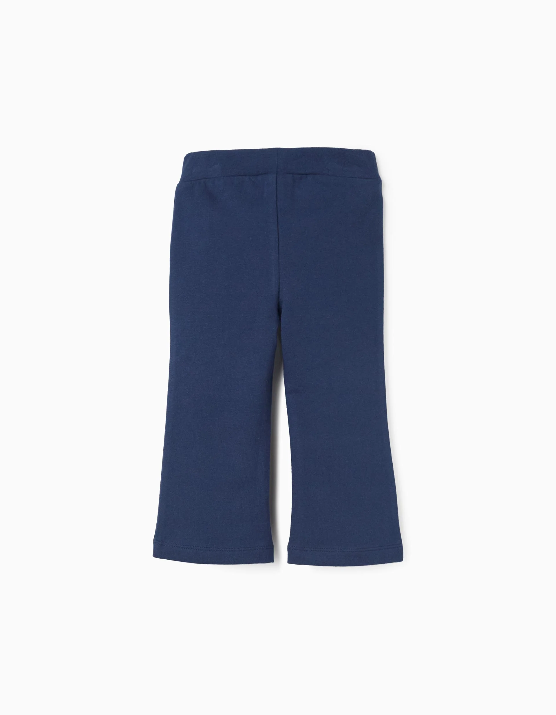 Brushed flared leggings for baby girls, dark blue