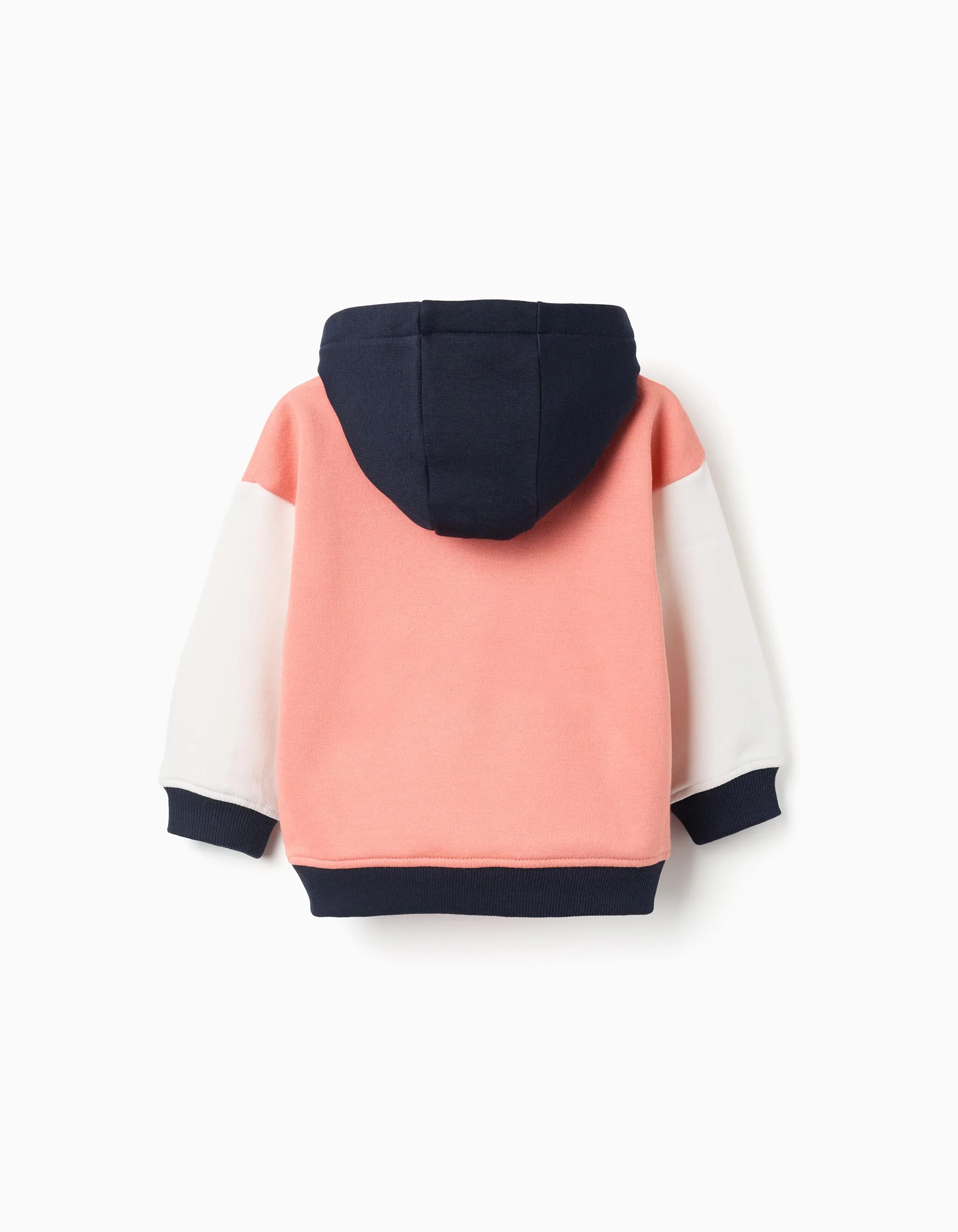 Hooded Sweatshirt with Colour Block for Baby Boys, Salmon