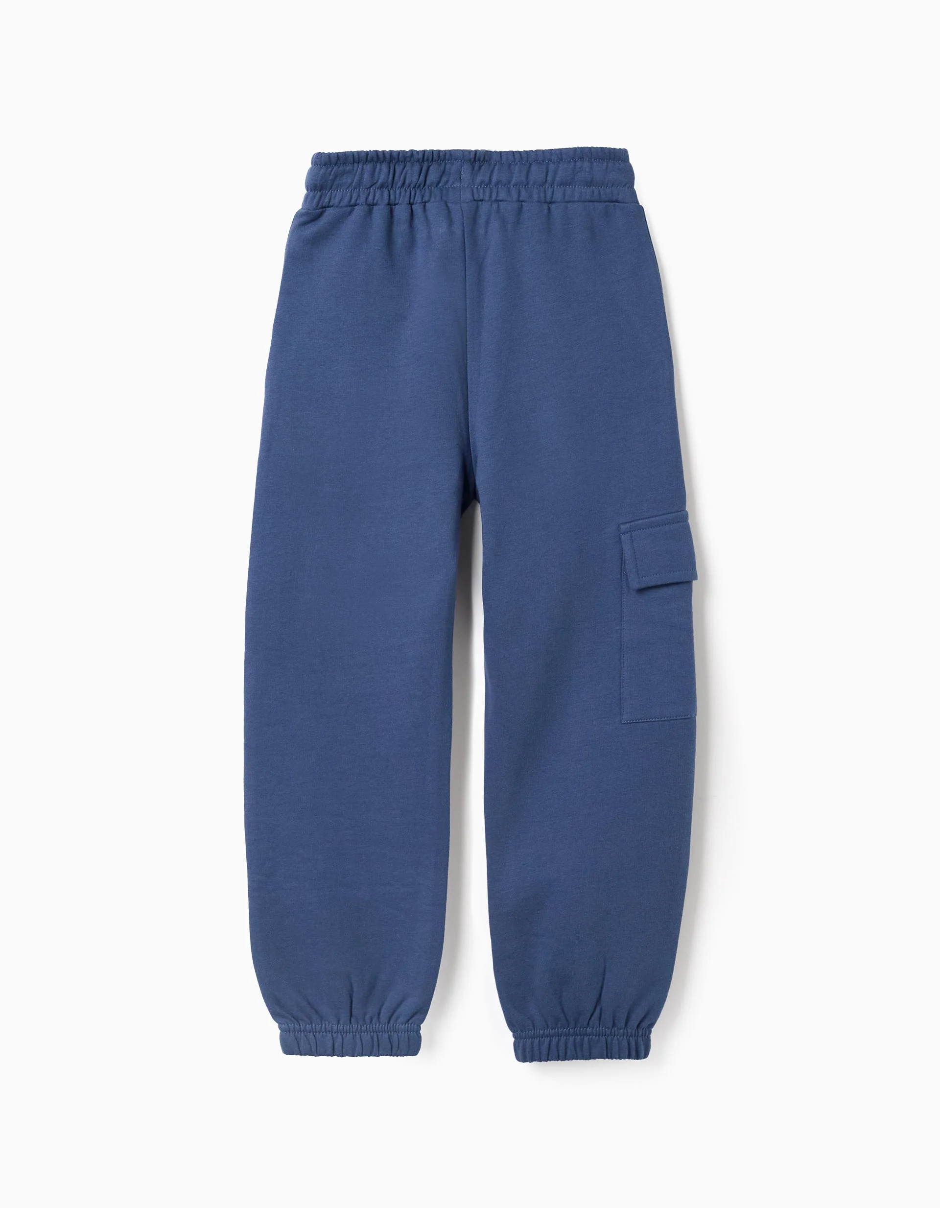 Brushed joggers with Sonic print and cargo pocket for boys, blue
