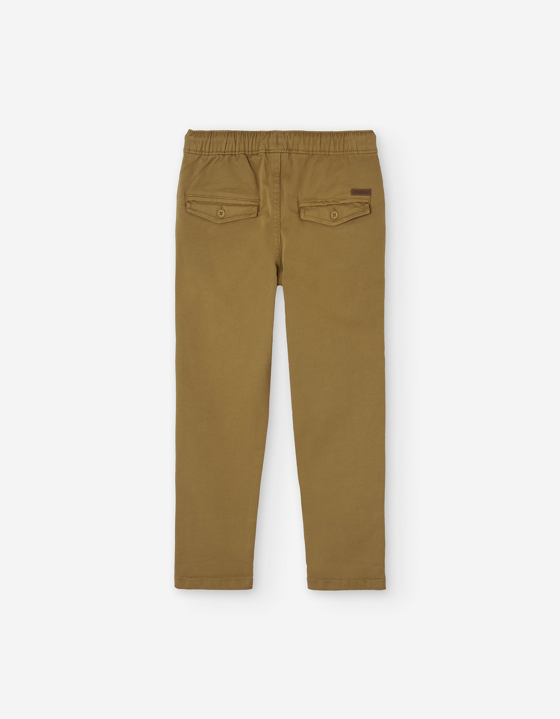 Cotton joggers with drawstring for boys, light brown