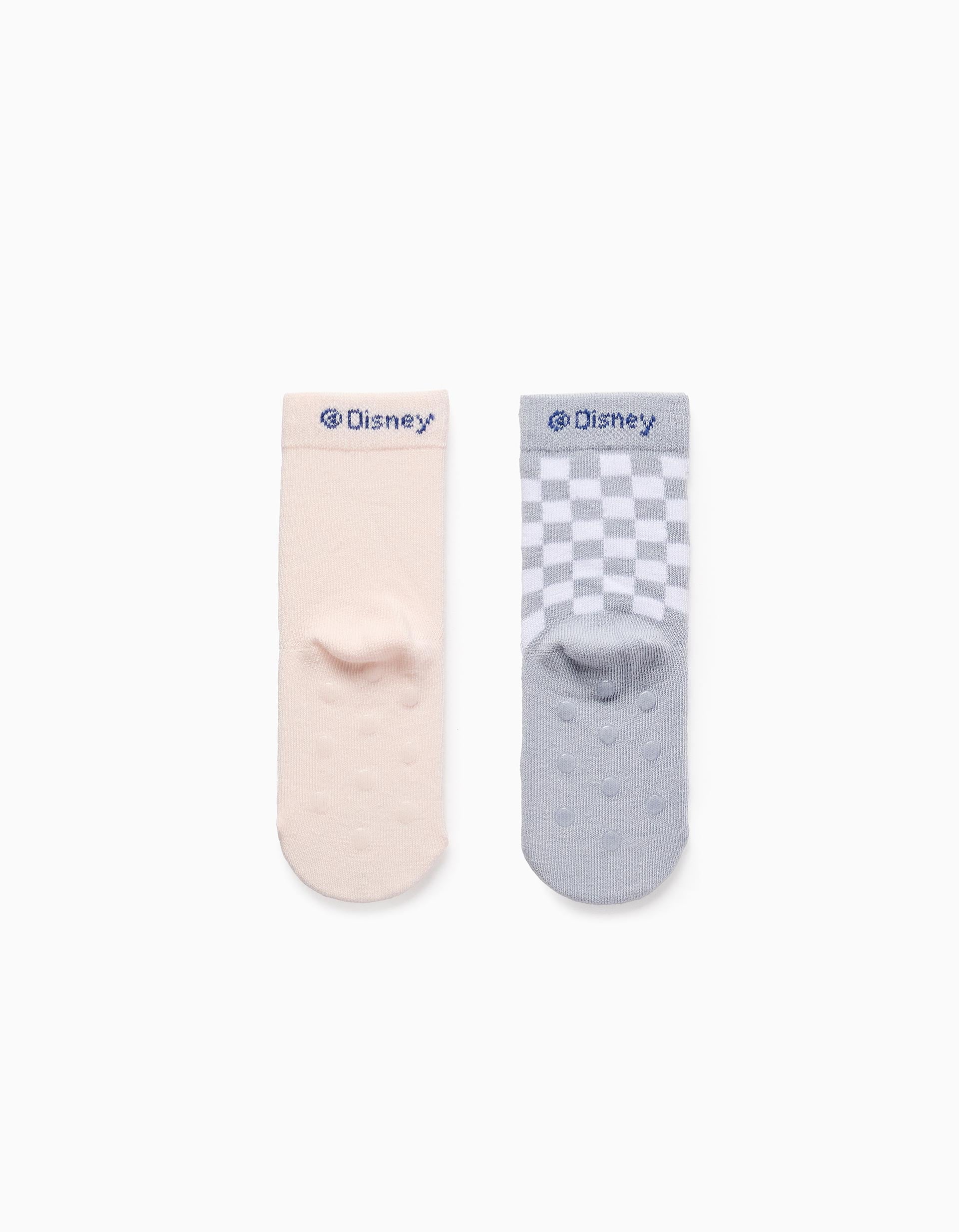 Pack 2 Pairs of Non-Slip Socks for Baby Girls 'Dumbo', Multicolour