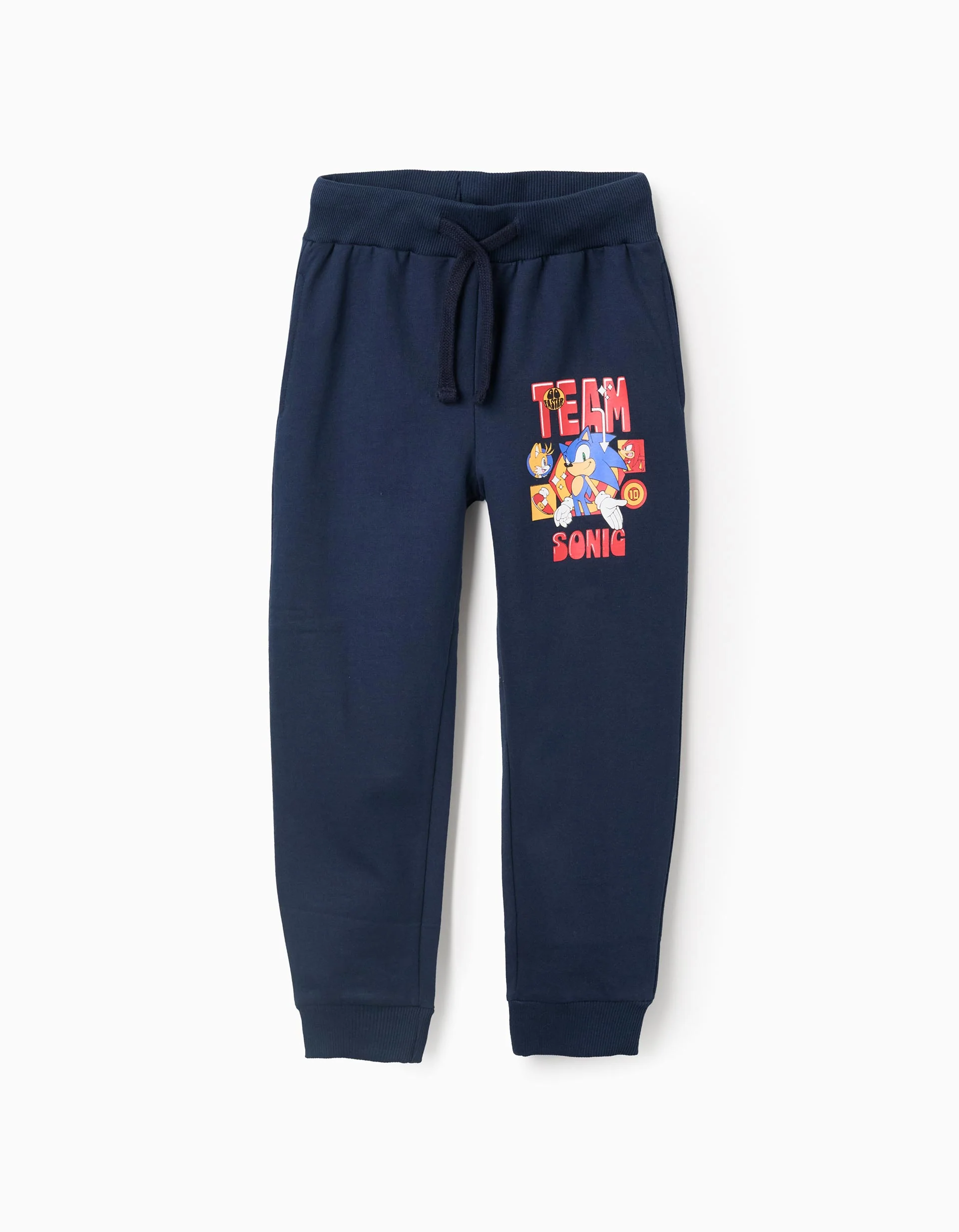 Cotton Joggers for Boys 'Sonic & Friends', Dark Blue