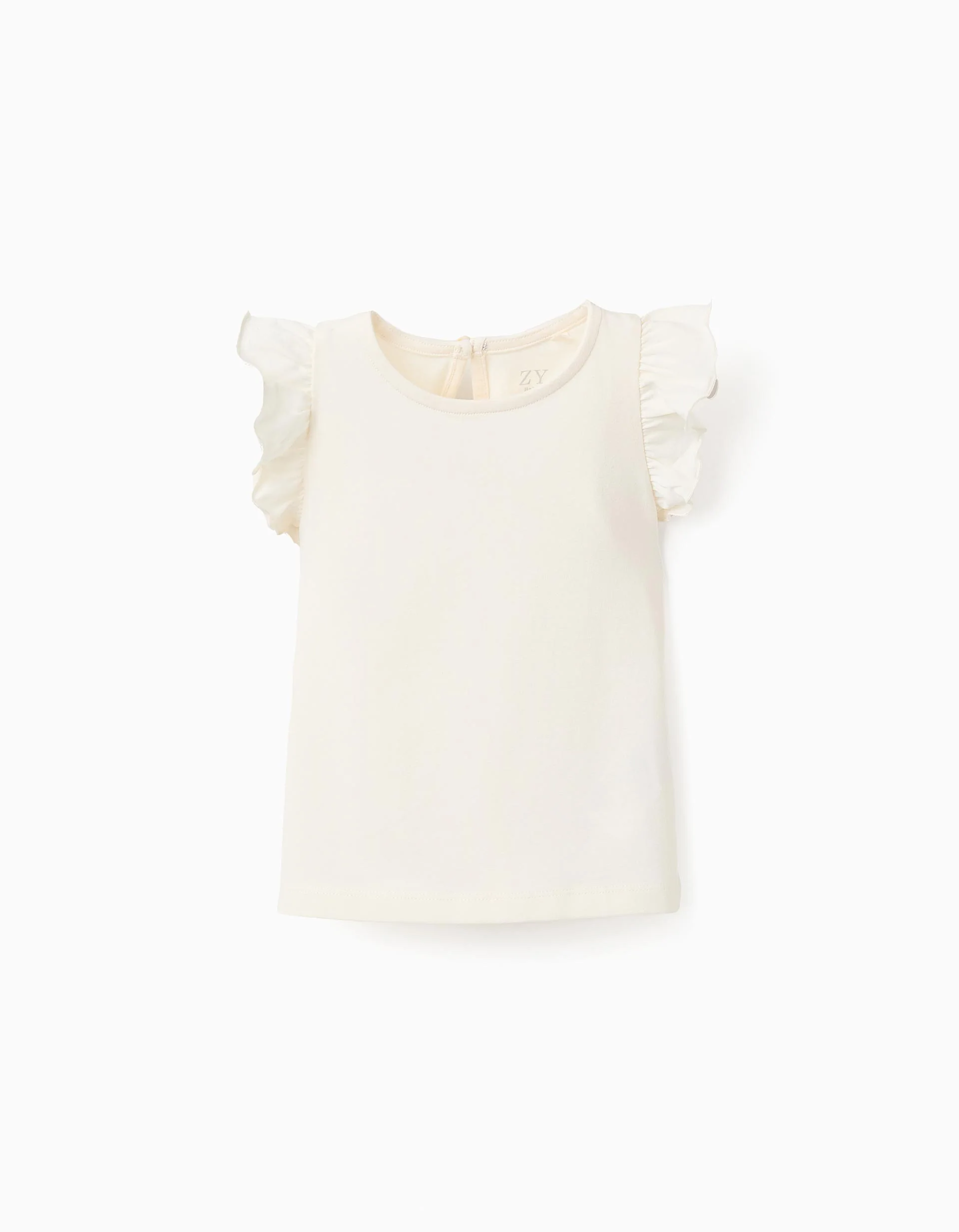 Vest Top with Ruffles for Baby Girls, White