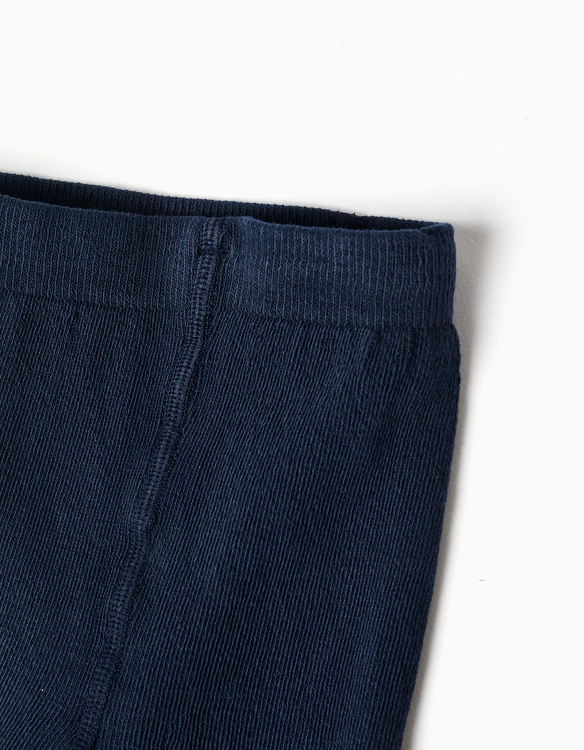 Plain anti-pilling knitted tights for babies, dark blue