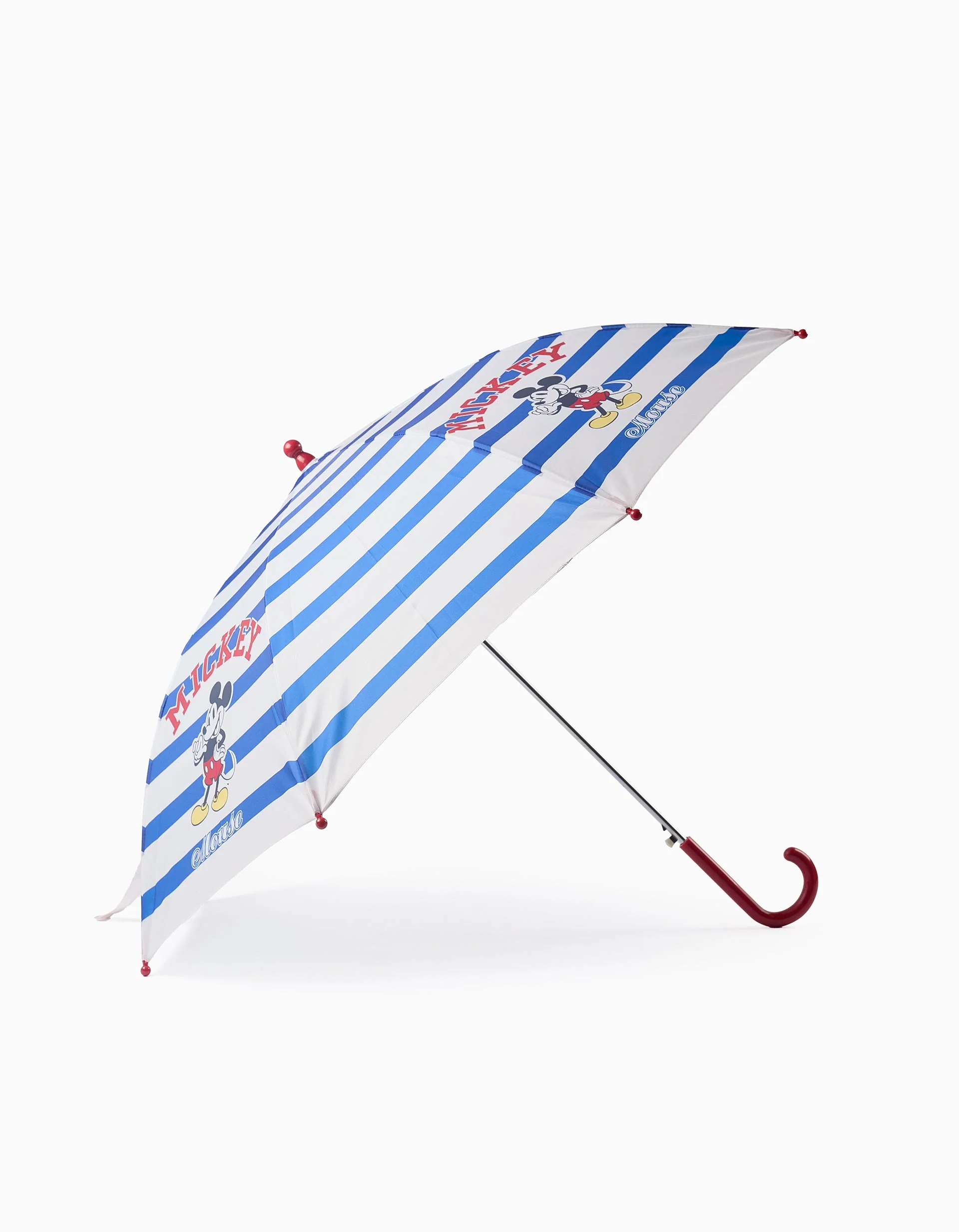 Umbrella with Mickey Design for Boys, White/Blue