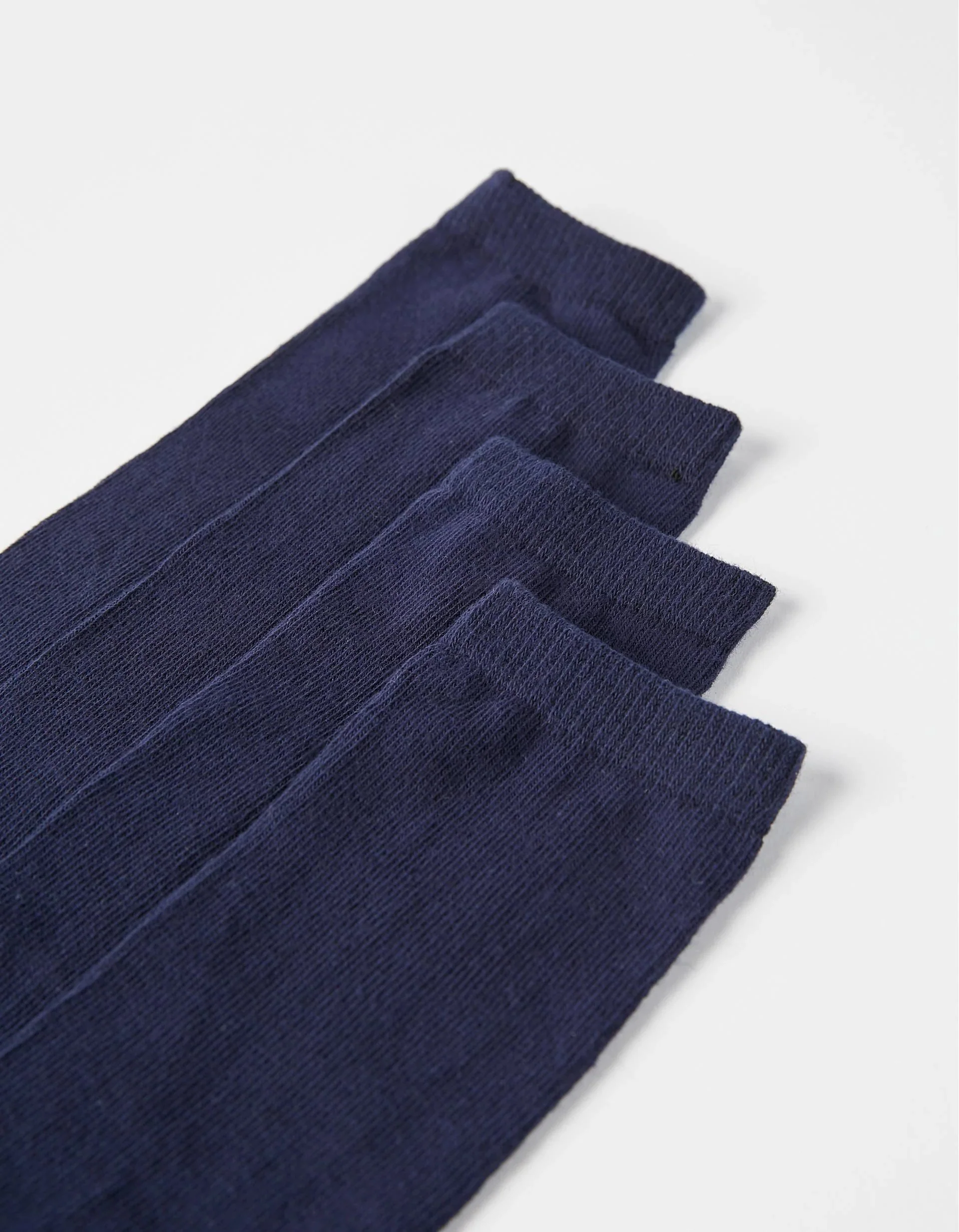 Pack of 2 Pairs of Plain High Socks for Boys, Dark Blue
