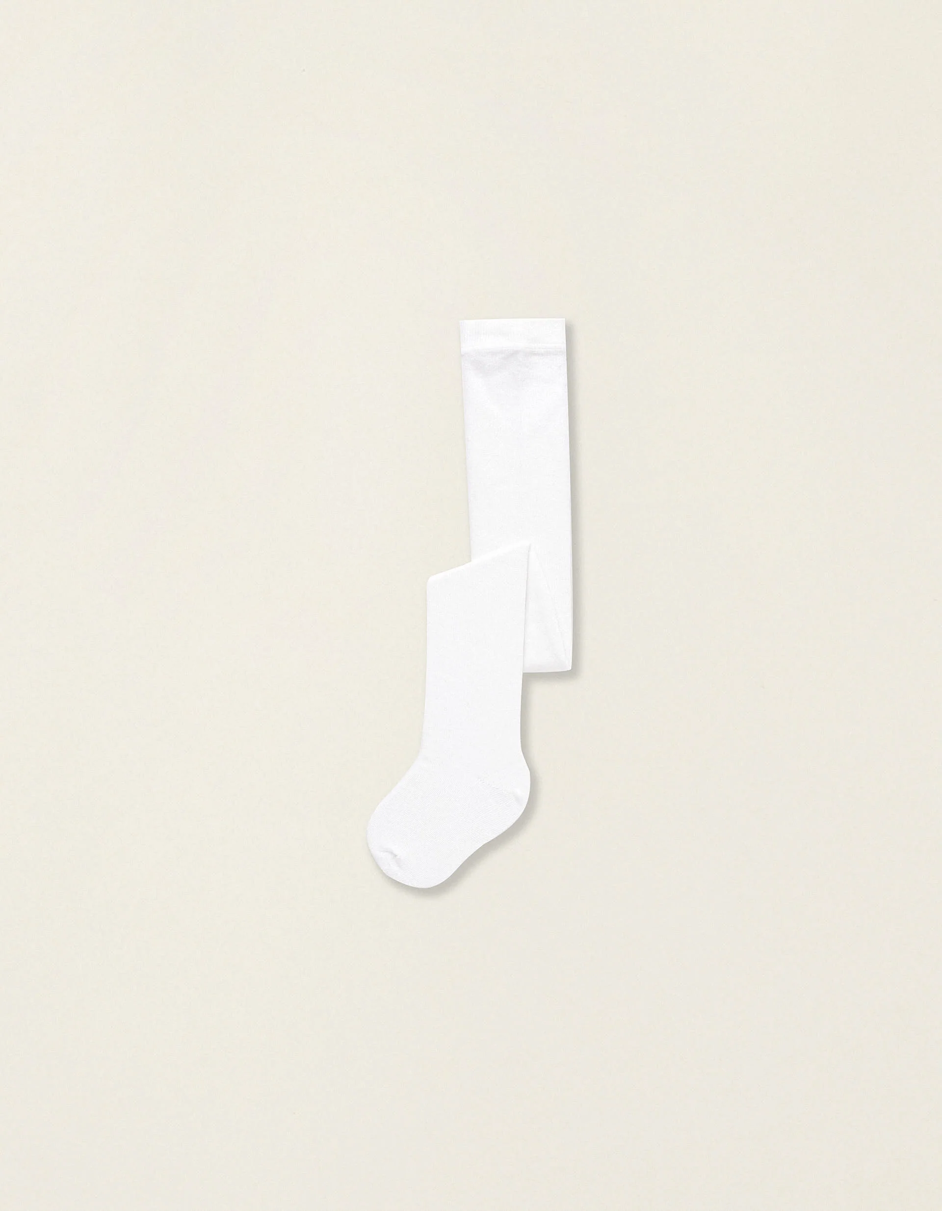 Cotton Anti-Pilling Tights for Babies, White