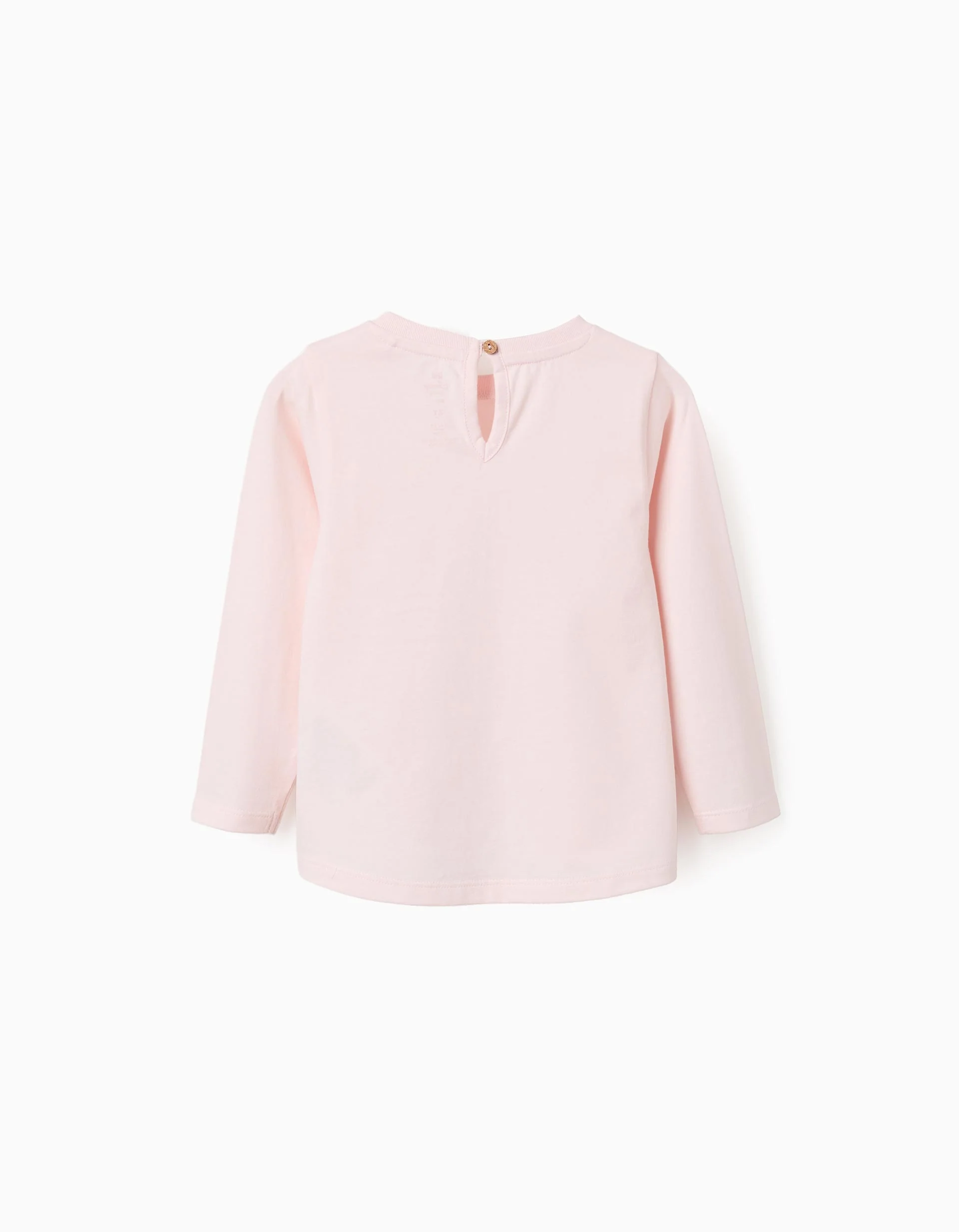 Long sleeve T-shirt with Minnie chest print for baby girls, pink