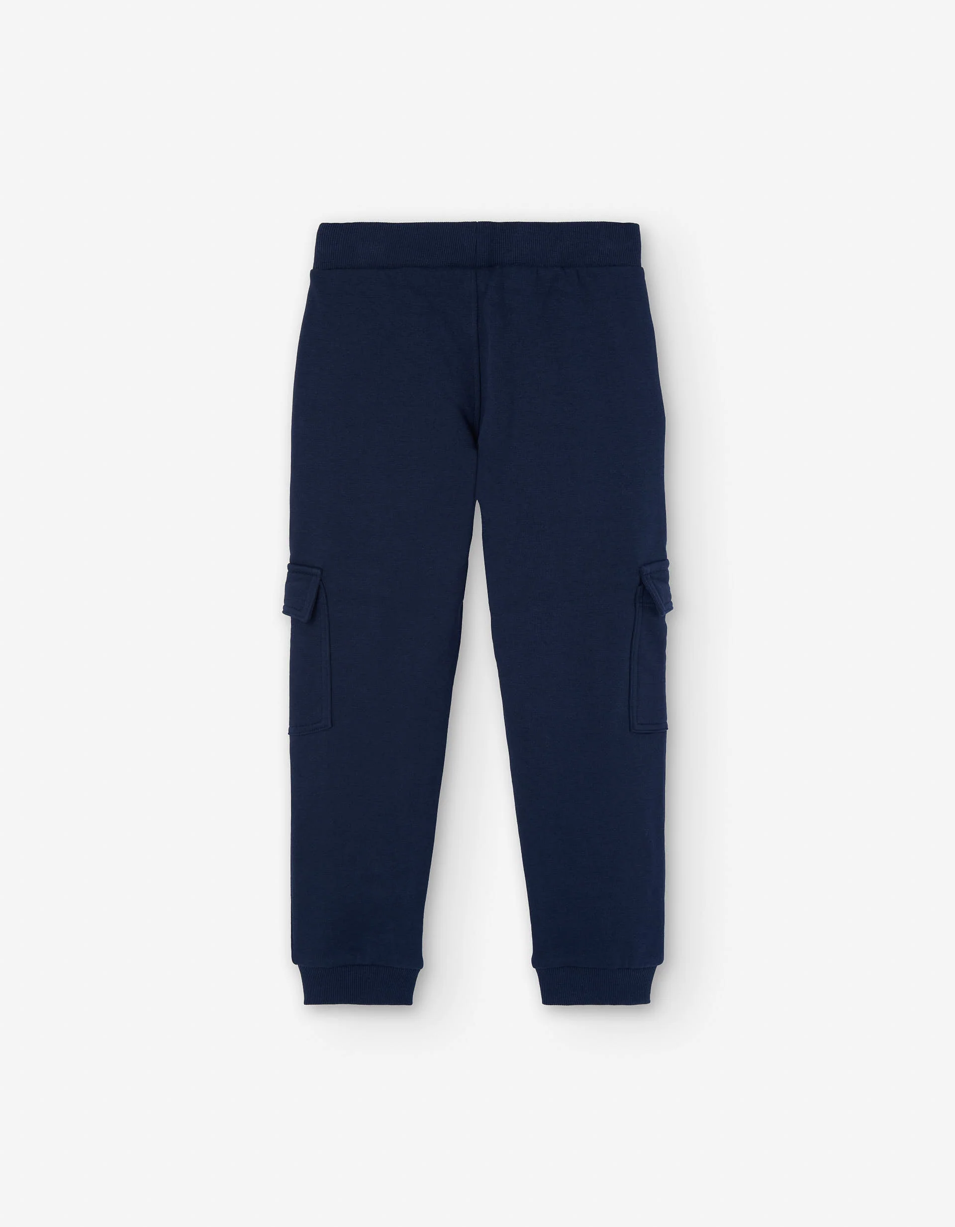 Brushed joggers with cargo pockets for boys, dark blue