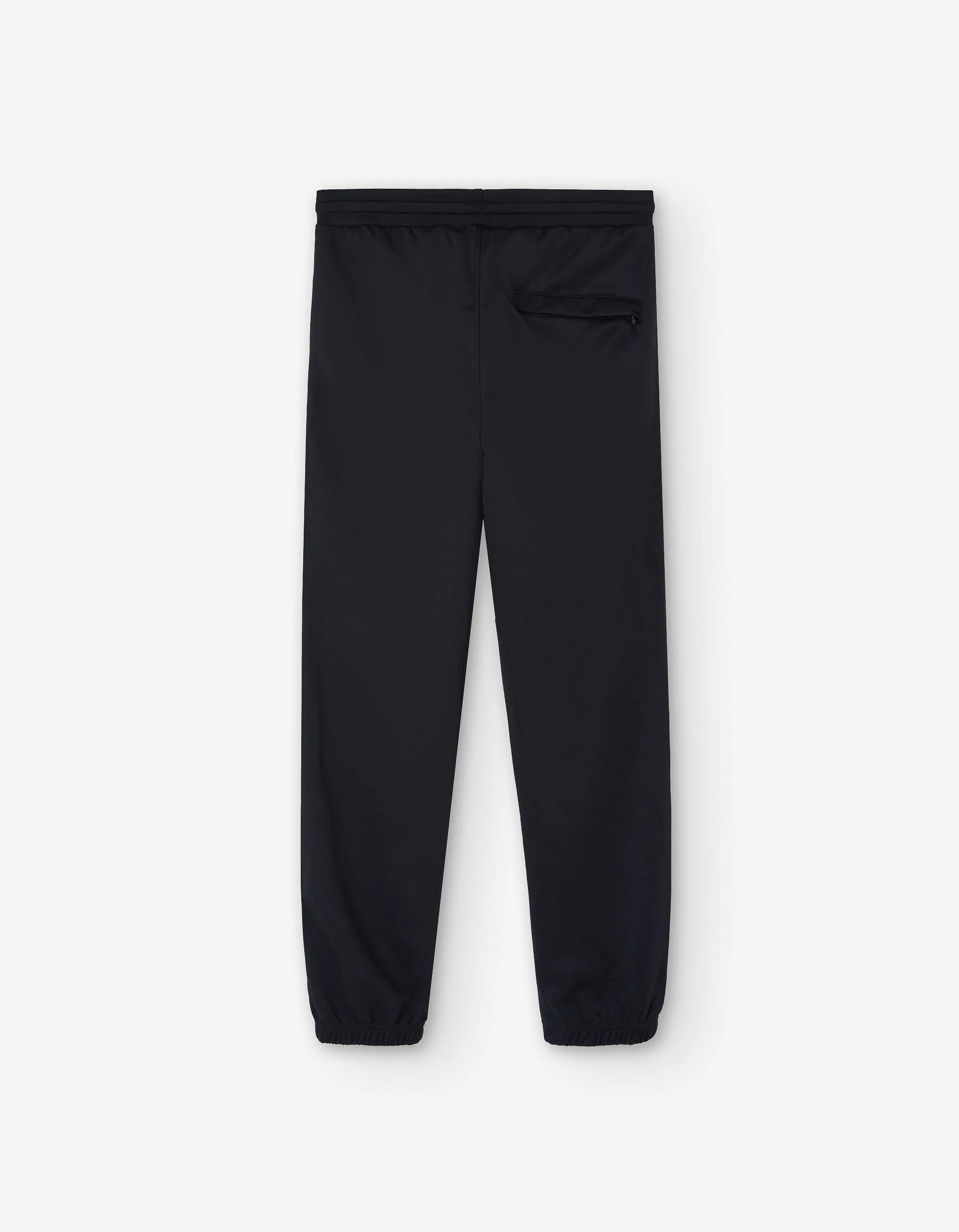 Interlock knit joggers with drawstring and pockets for boys, black
