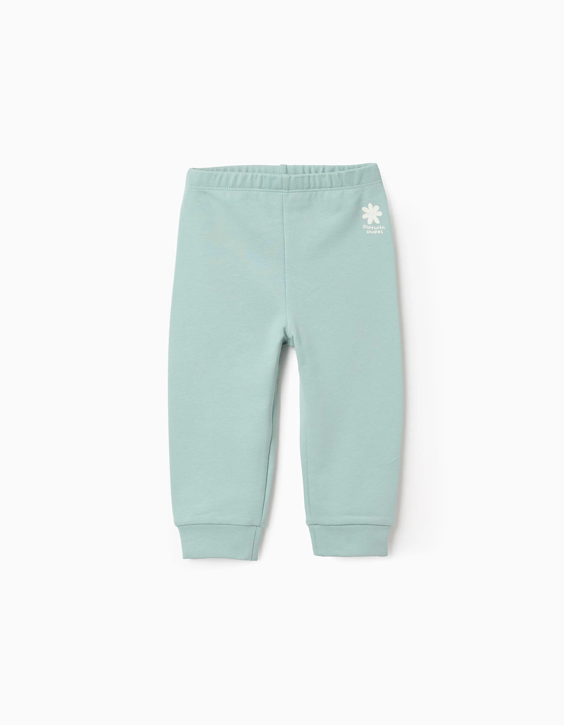 Joggers with Printed Detail for Baby Girls 'Shapes', Green