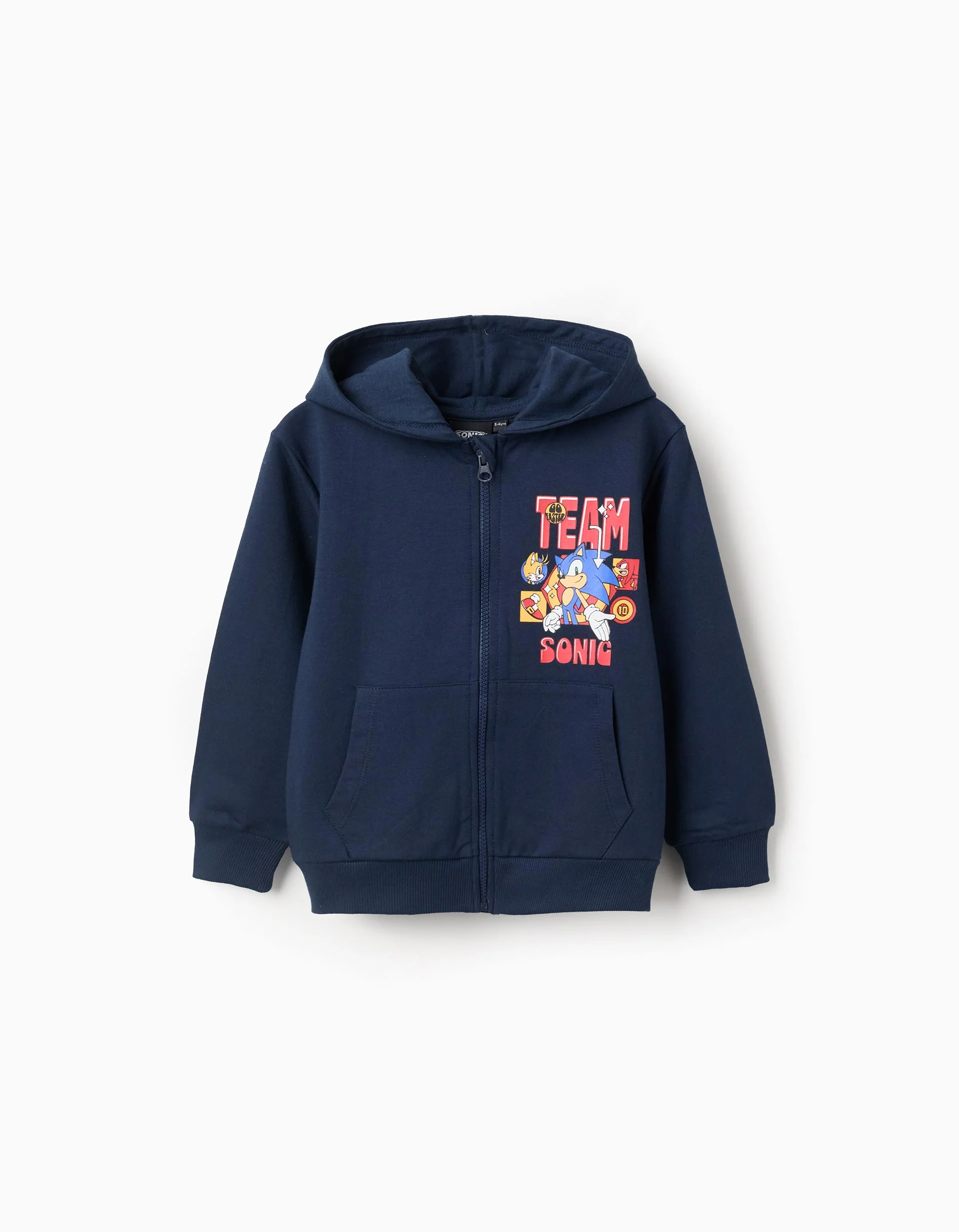 Cotton Hooded Jacket for Boys 'Sonic & Friends', Dark Blue
