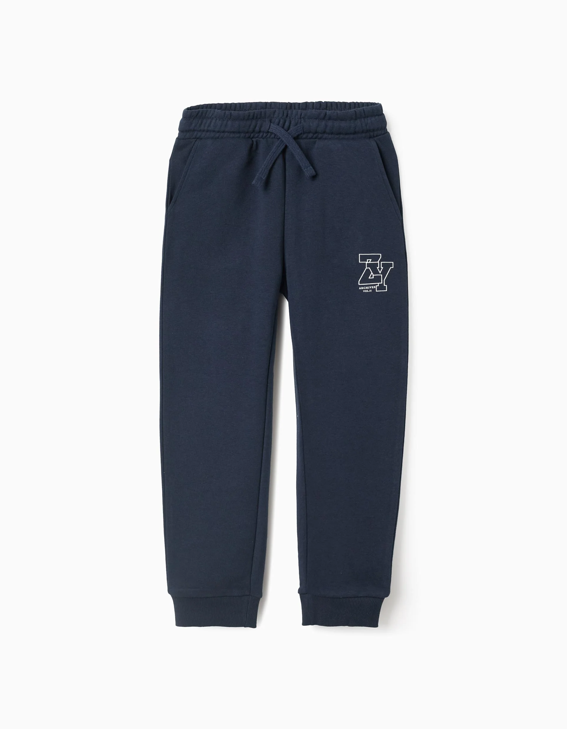 Drawstring Joggers for Boys 'ZY Archives' , Dark Blue