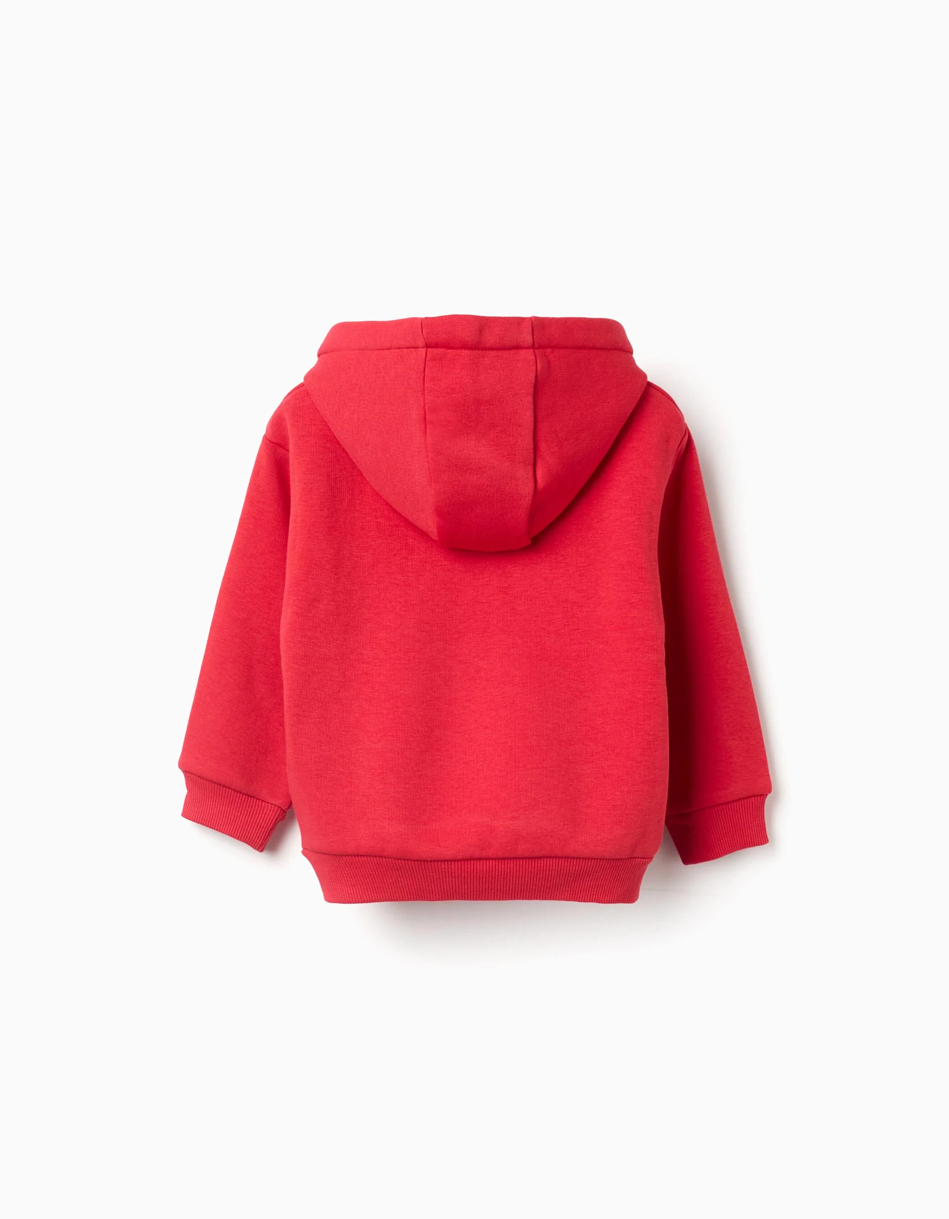 Brushed Hooded Sweatshirt with Print for Baby Boys, Red