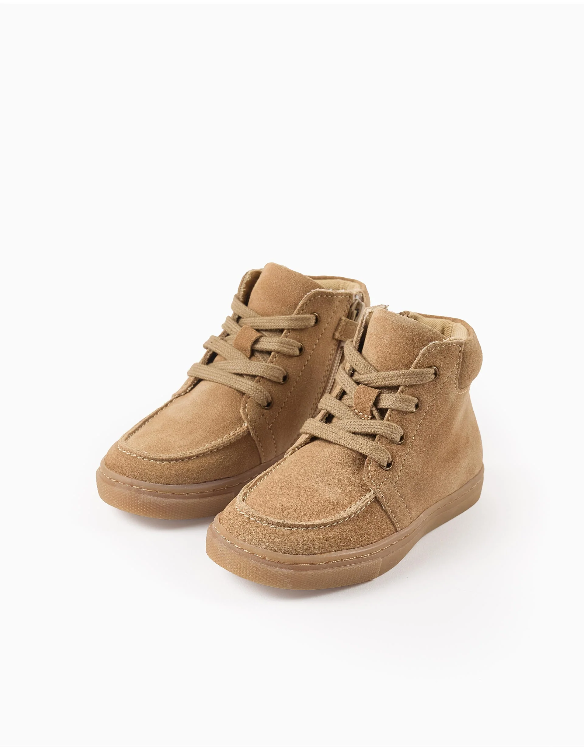 Suede Boots for Boys, Beige