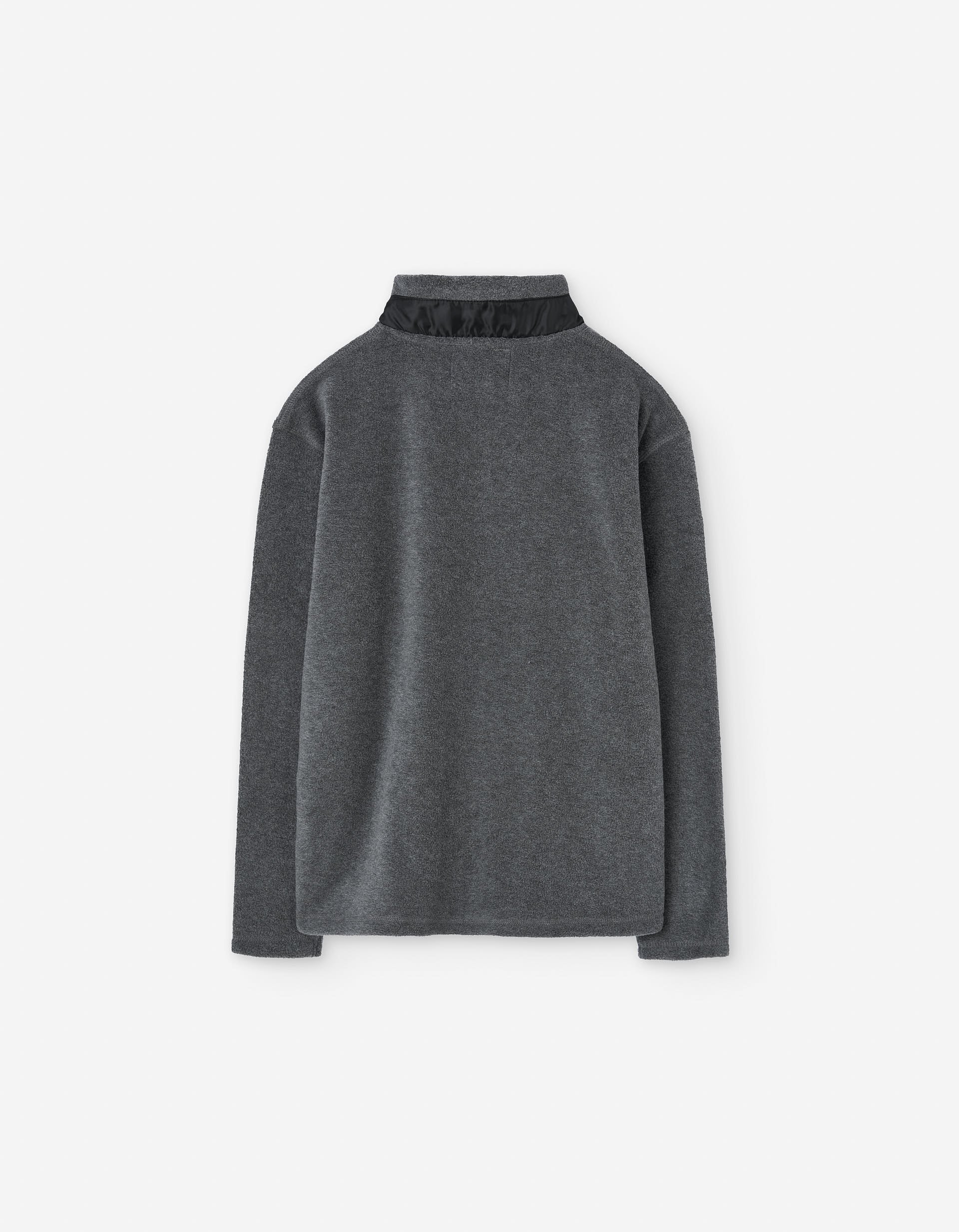 Polar fleece jacket with chest pocket for boys, dark grey