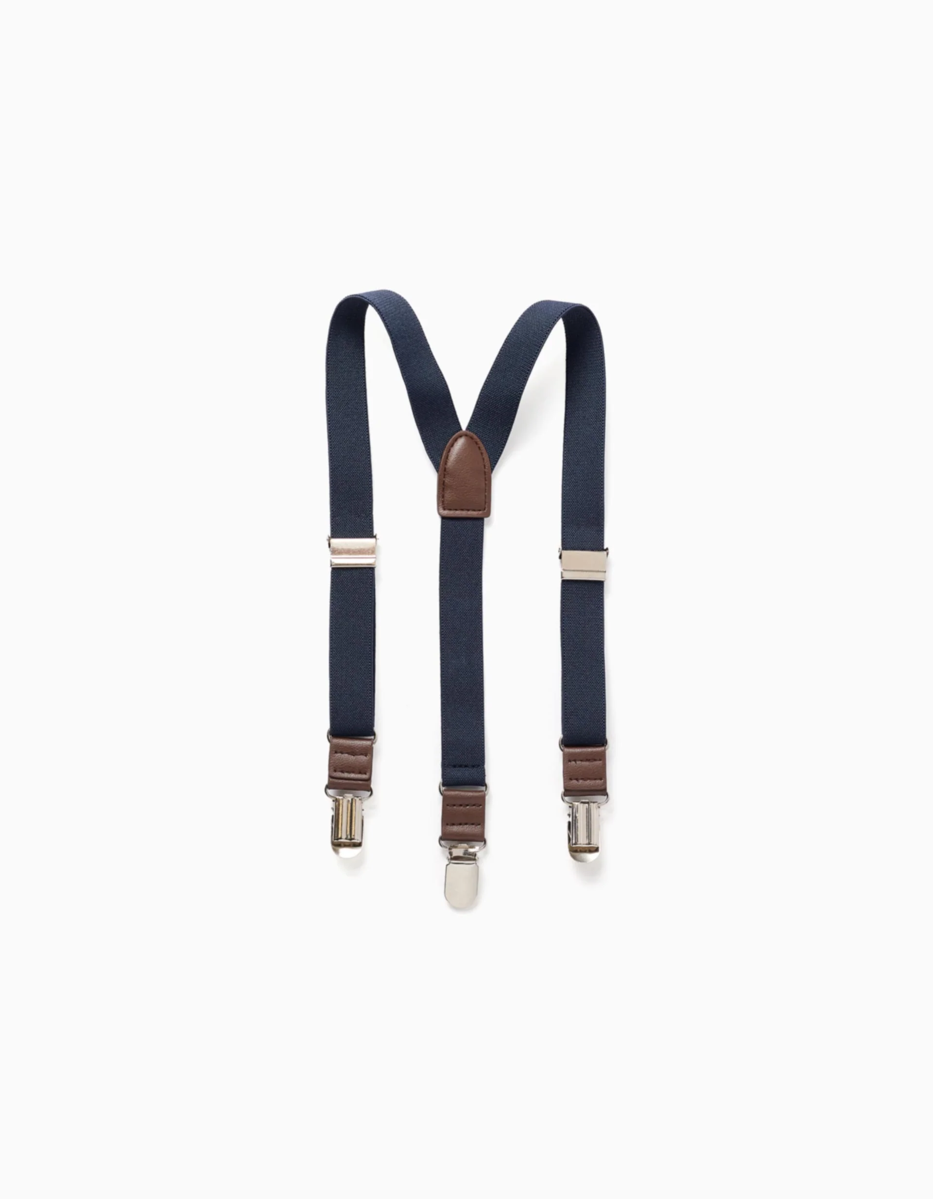 Adjustable elastic braces for boys, dark blue