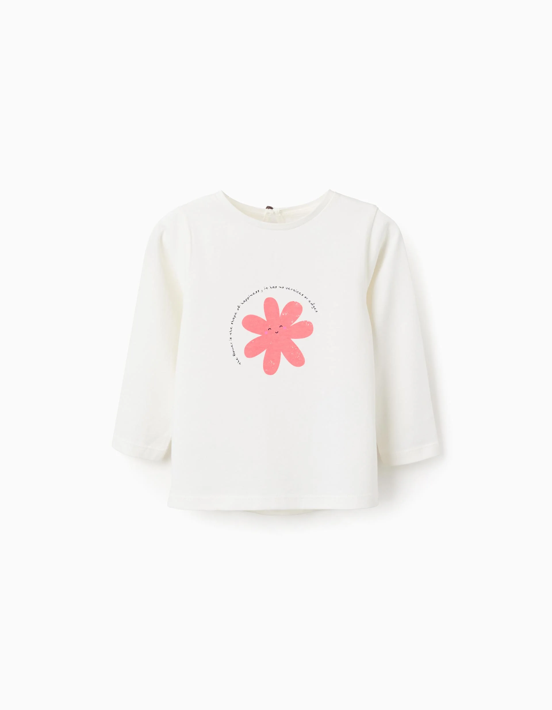 Long Sleeve T-Shirt for Baby Girls 'Shapes', White