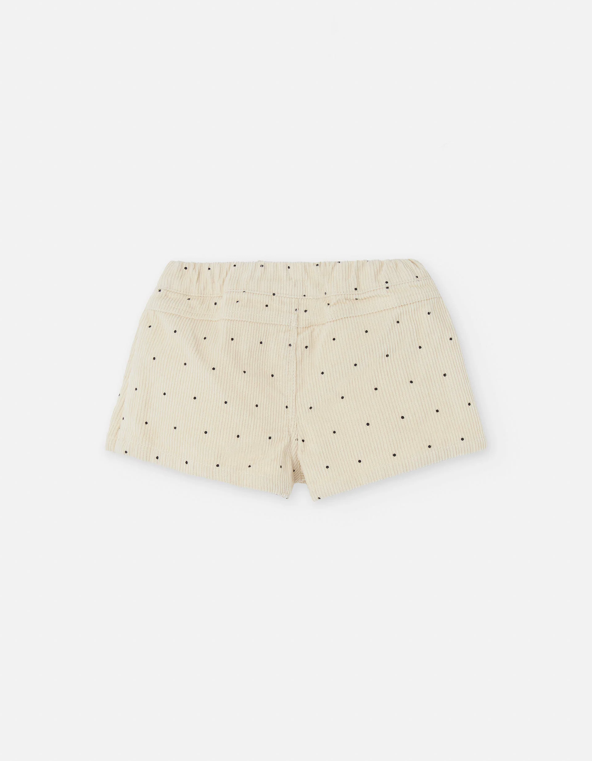 Corduroy skort with polka dot pattern for baby girls, beige
