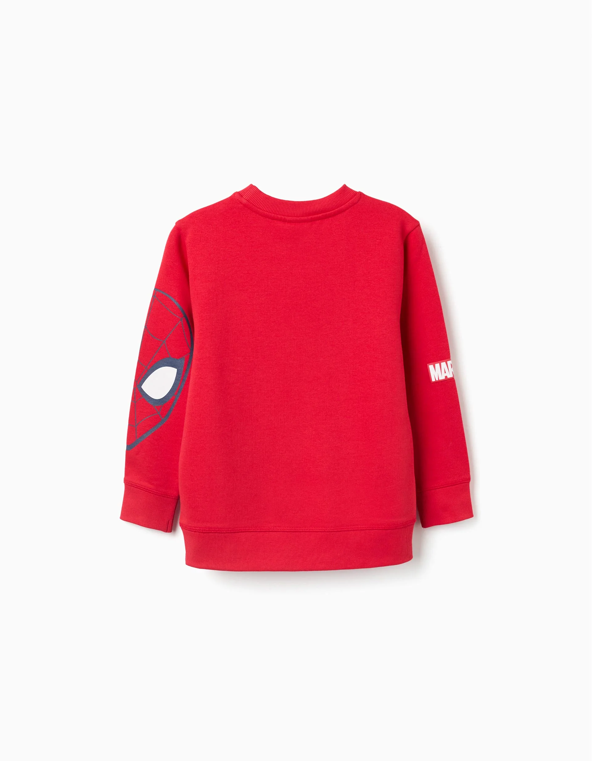 Brushed cotton sweatshirt with Spider-Man prints for boys, red