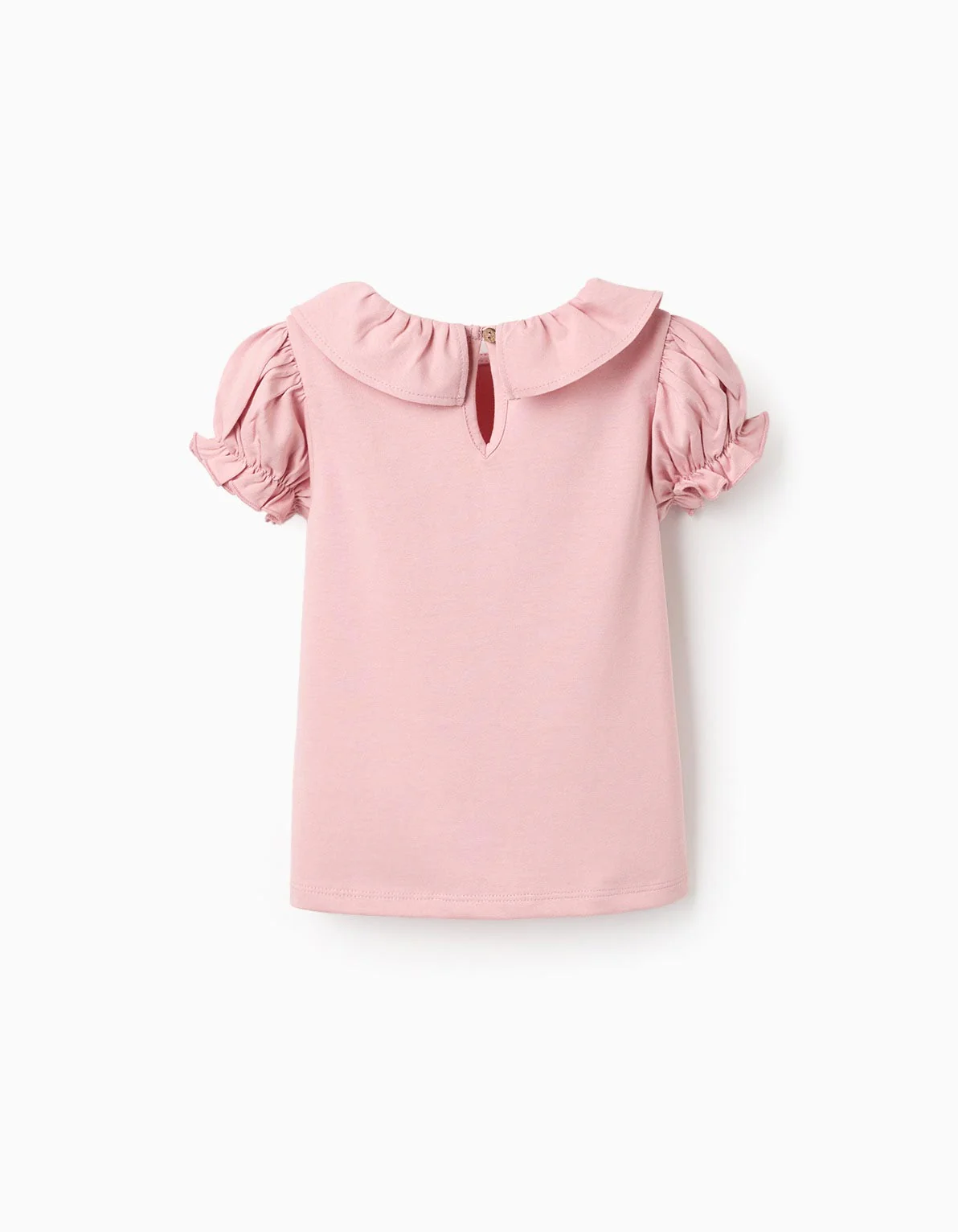 Cotton Ruffle T-shirt for Baby Girls 'Hope', Pink