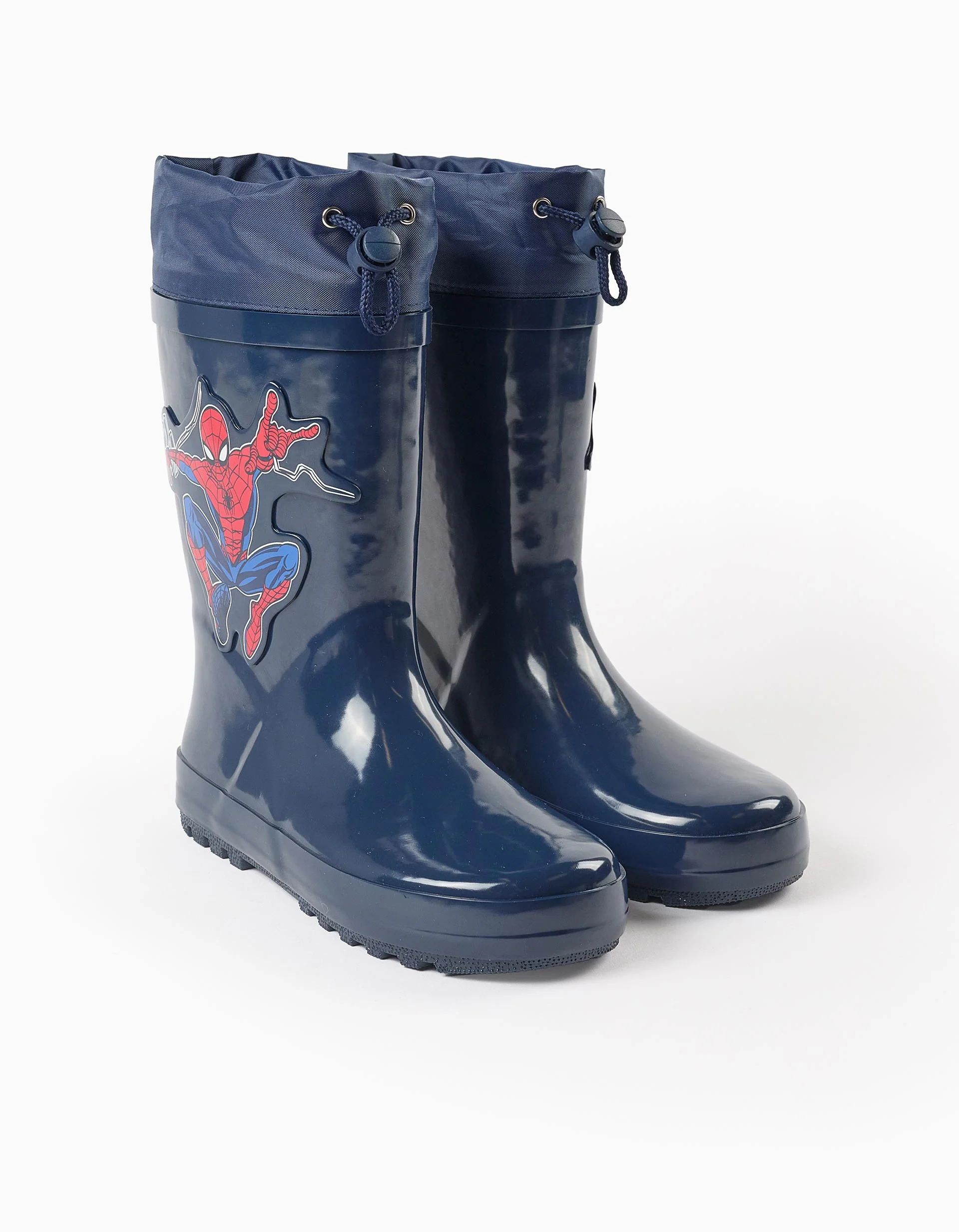 Adjustable Calf Wellies for Boys 'Spider-Man', Dark Blue