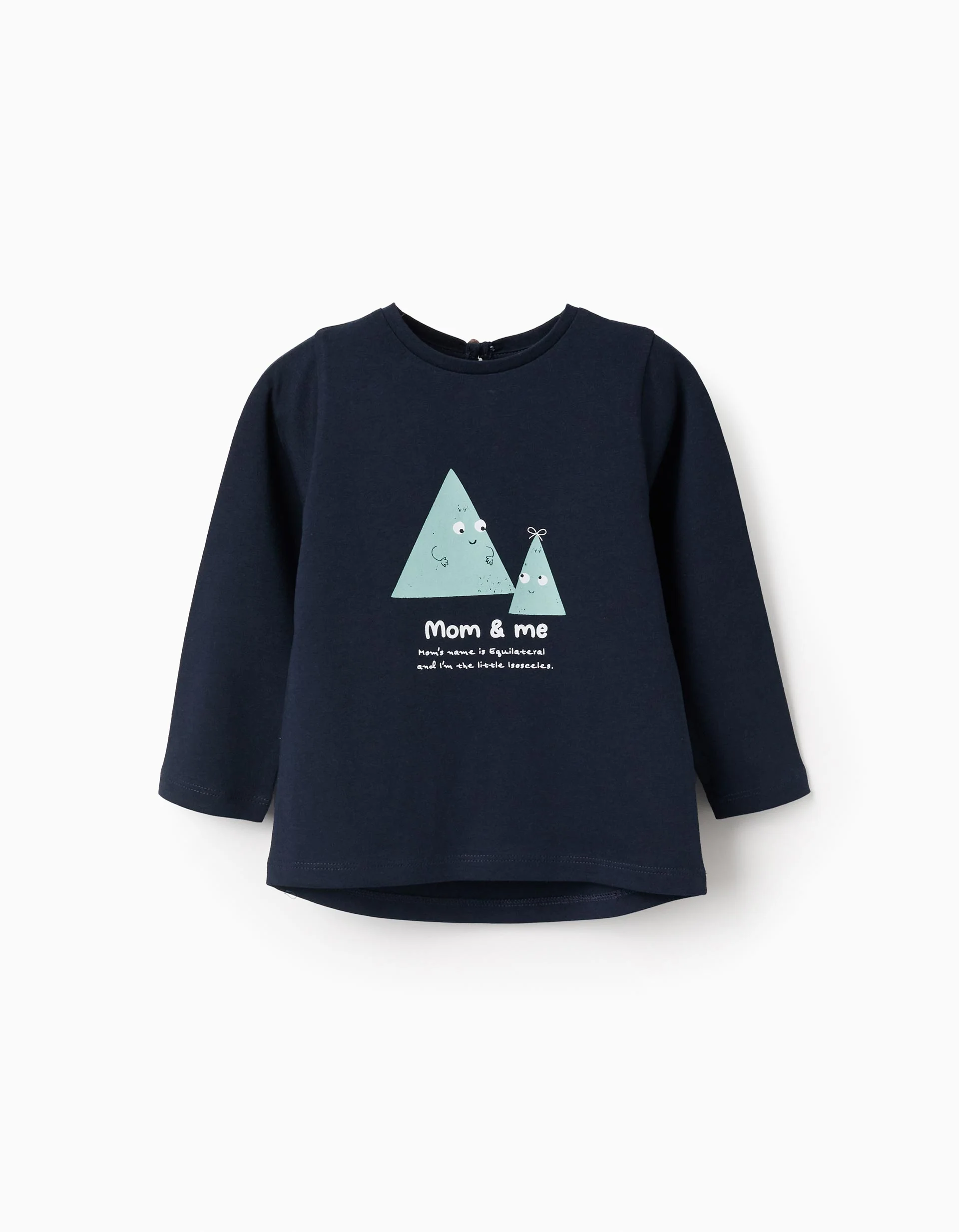 Long Sleeve T-Shirt for Baby Girls 'Shapes', Dark Blue