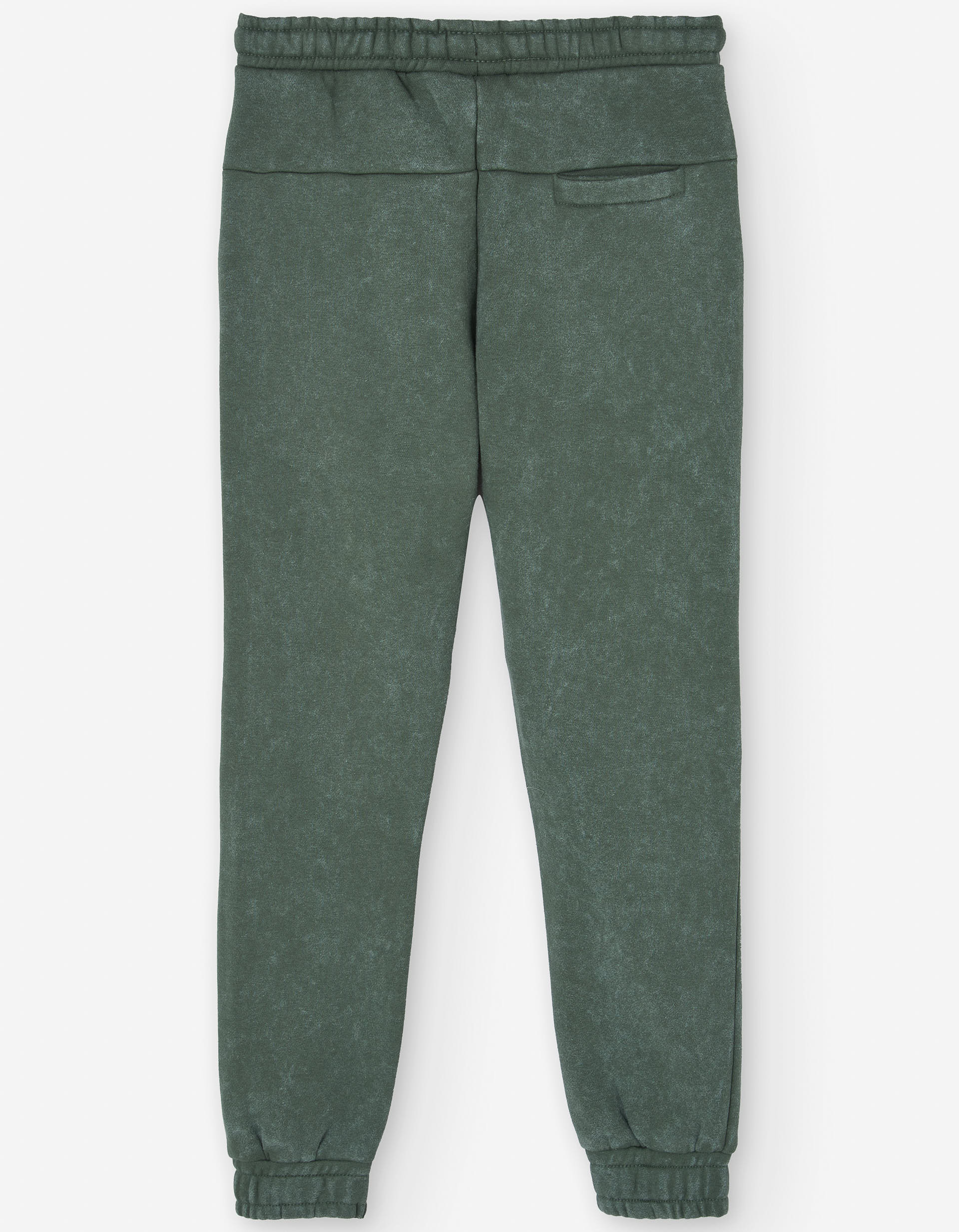 Cotton denim joggers with pockets for boys, dark green