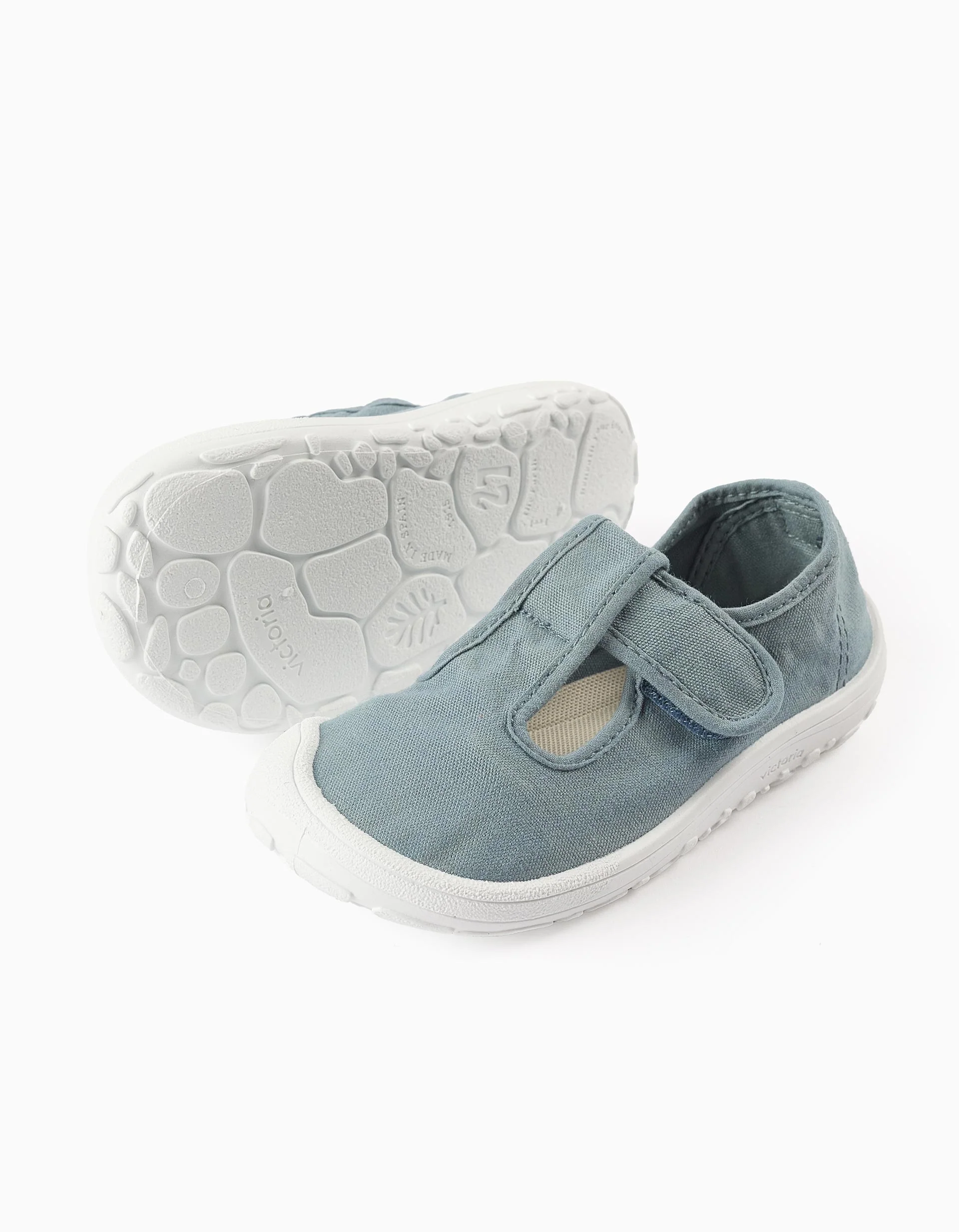 Canvas Trainers for Baby and Child 'Victoria Barefoot', Blue