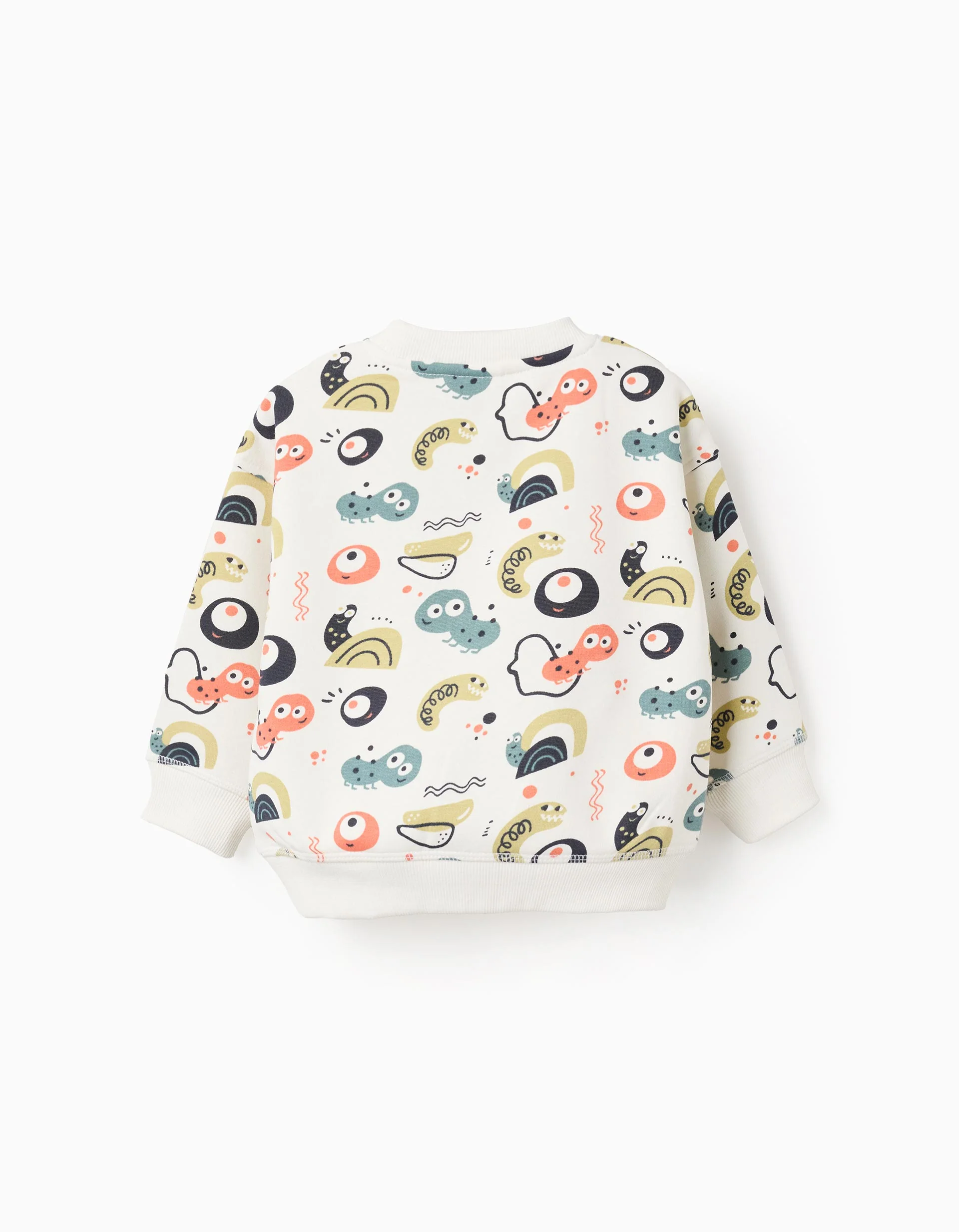 Brushed Sweatshirt for Boys 'Insects', White