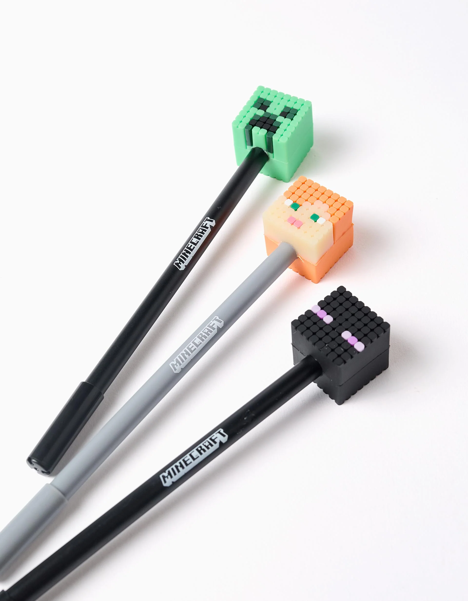 Minecraft black pen with silicone top for boys, assorted