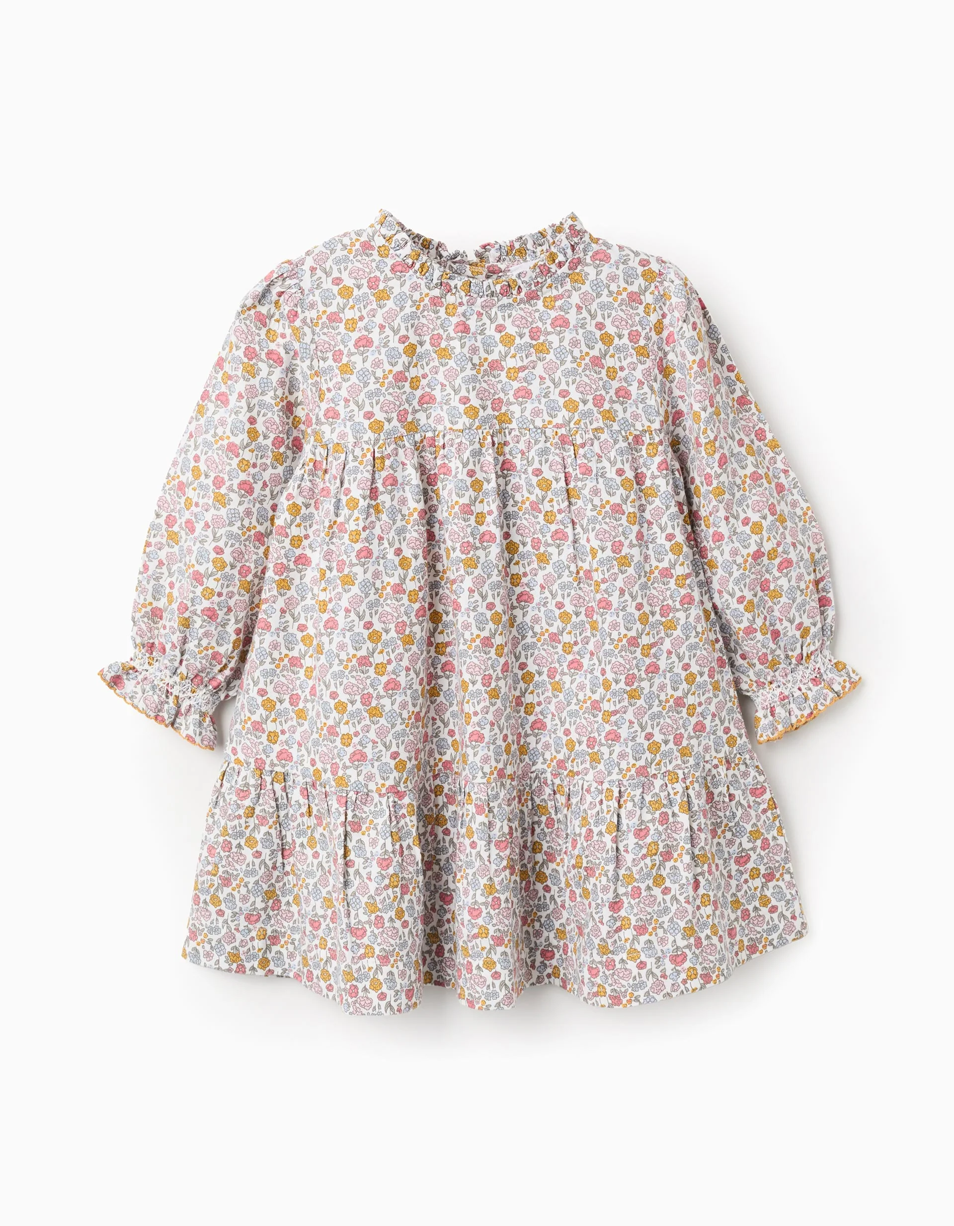 Cotton Floral Dress for Baby Girls, Multicolour