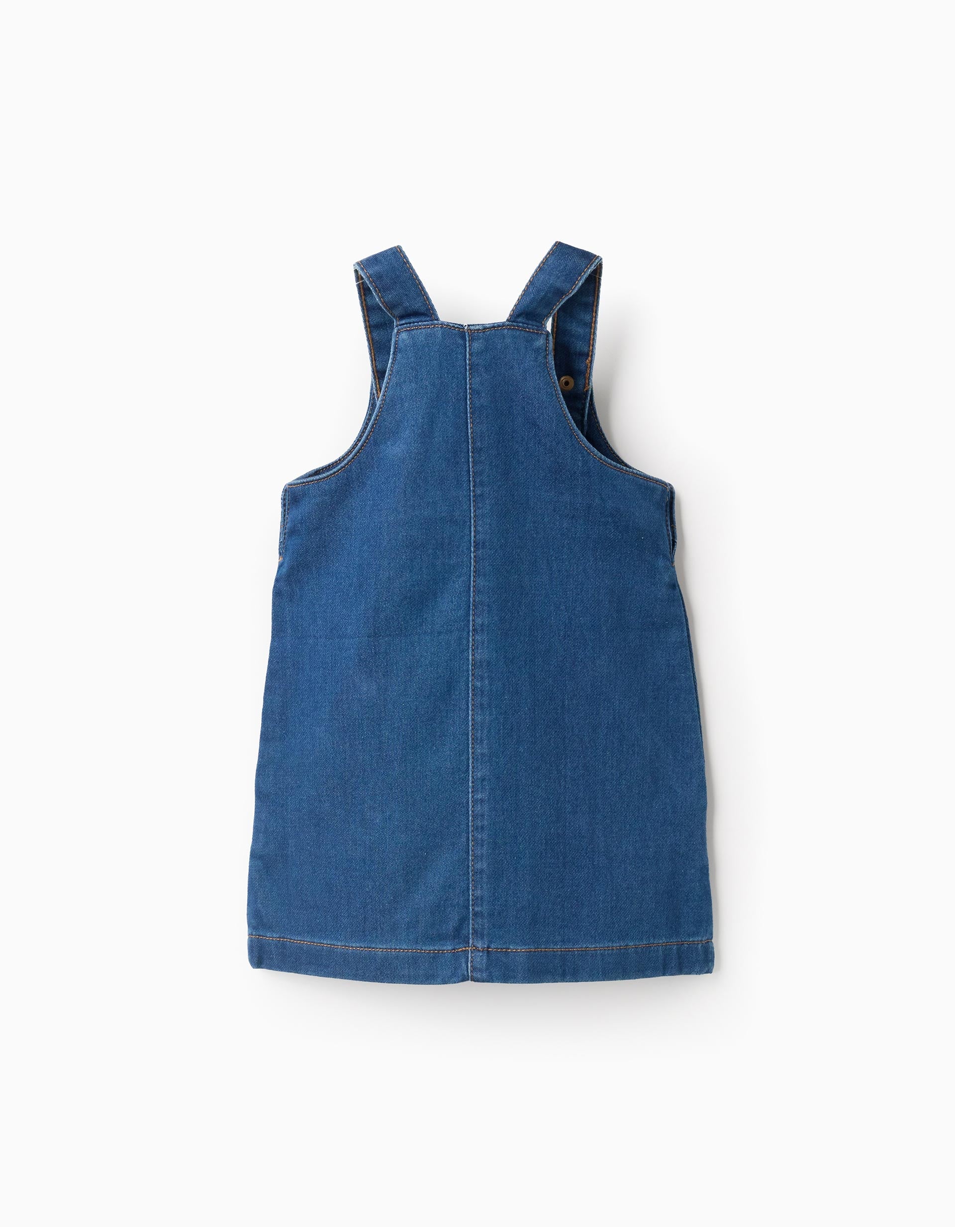 Denim Pinafore Dress for Baby Girls, Blue