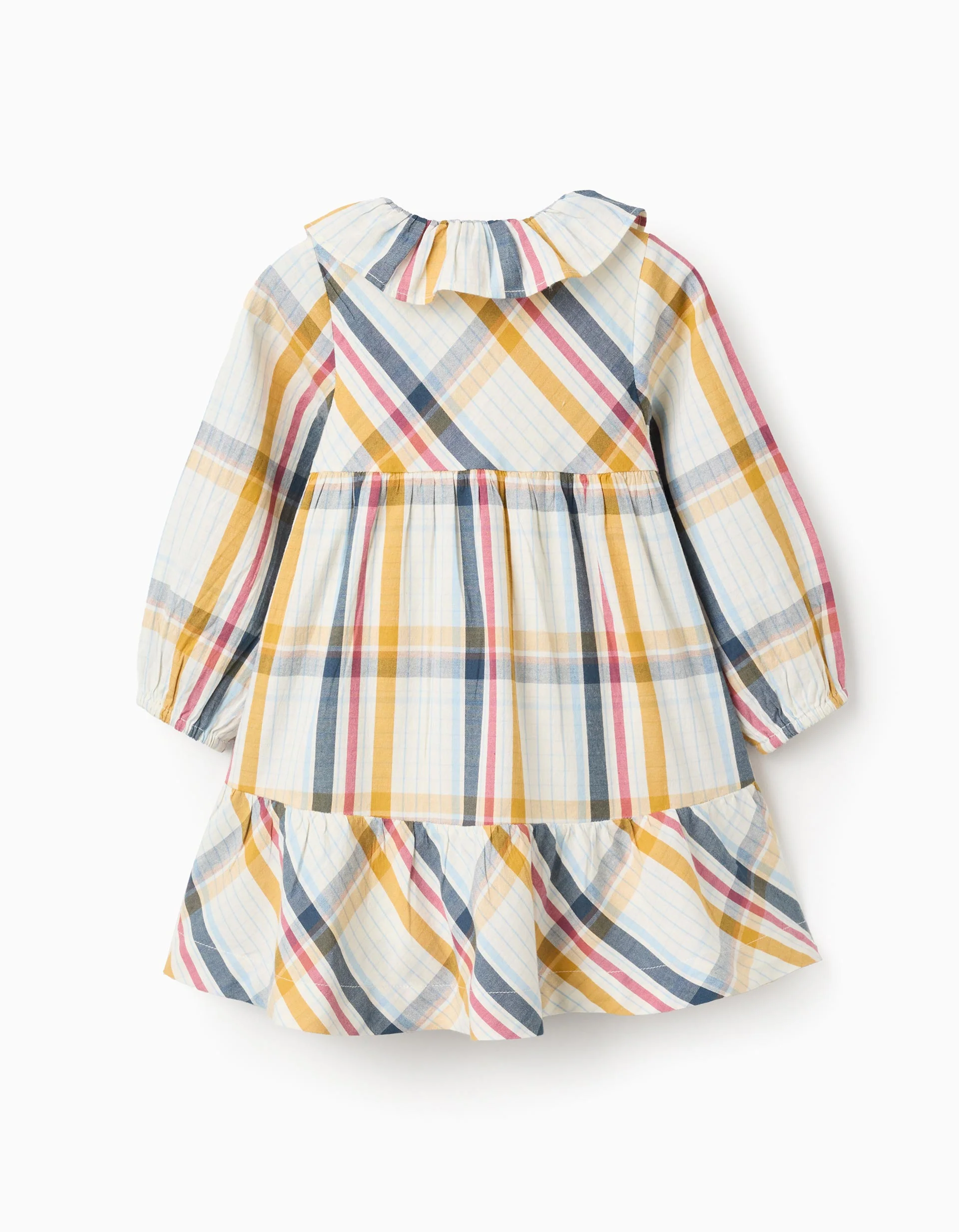 Cotton Checked Dress for Baby Girls 'B&S', Multicolour