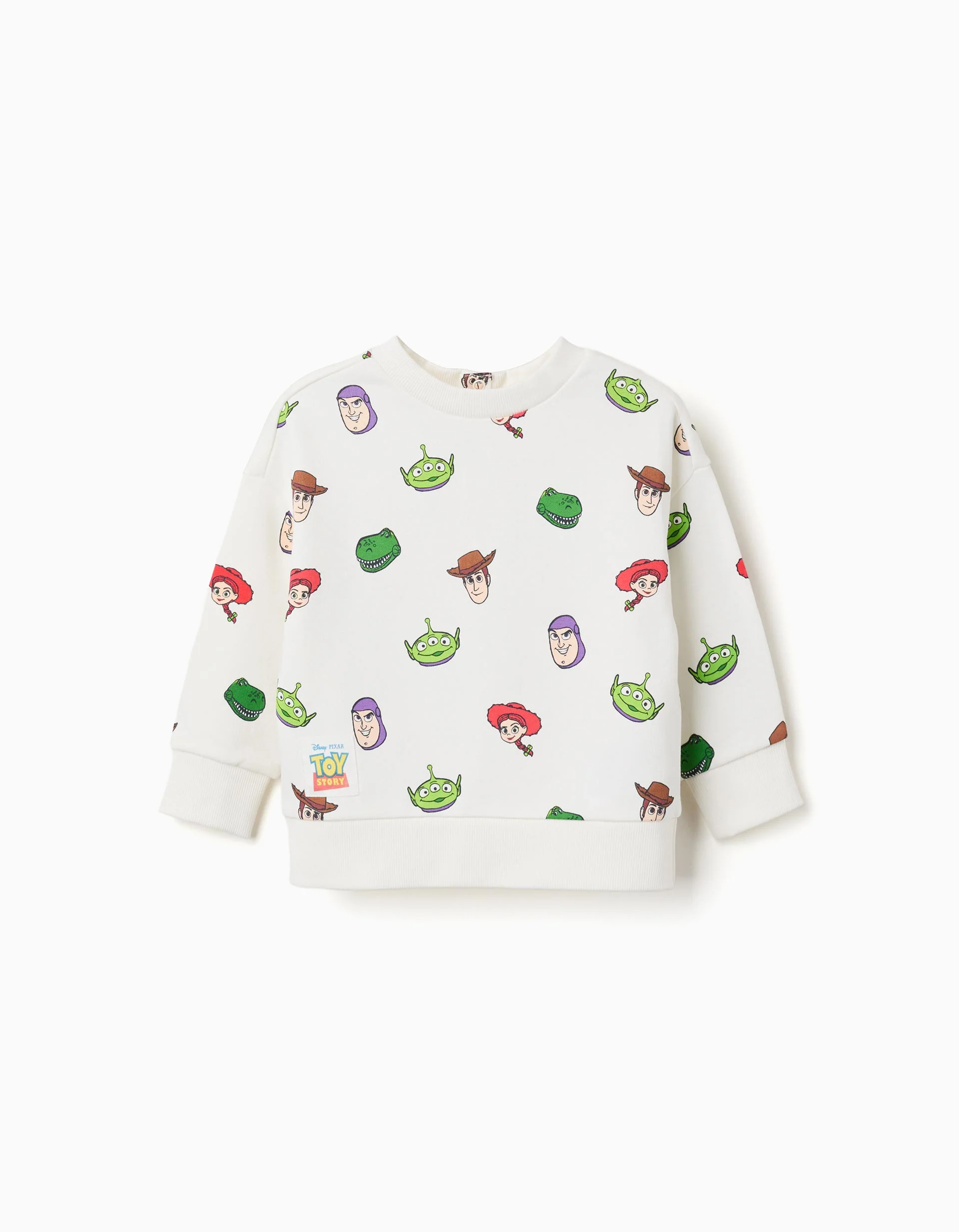 Brushed sweatshirt with Toy Story motif for baby boys, white