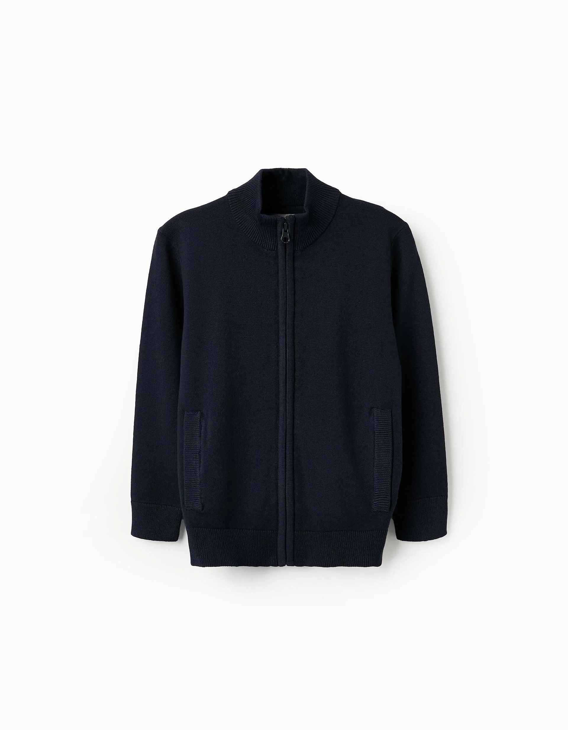 Cardigan with Zipper for Boys, Dark Blue