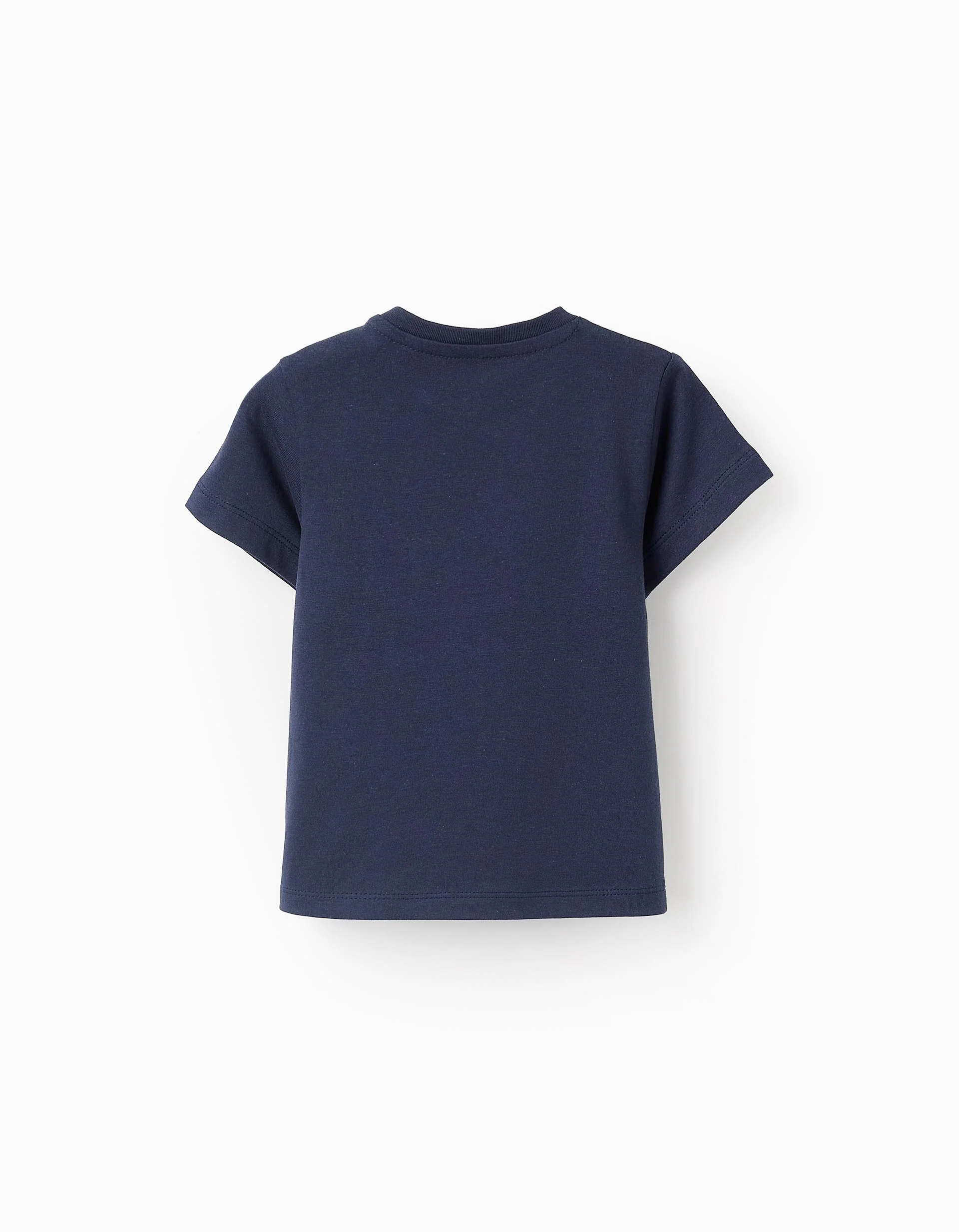 Pack of 2 Plain Cotton T-shirts for Baby Boys, Dark Blue