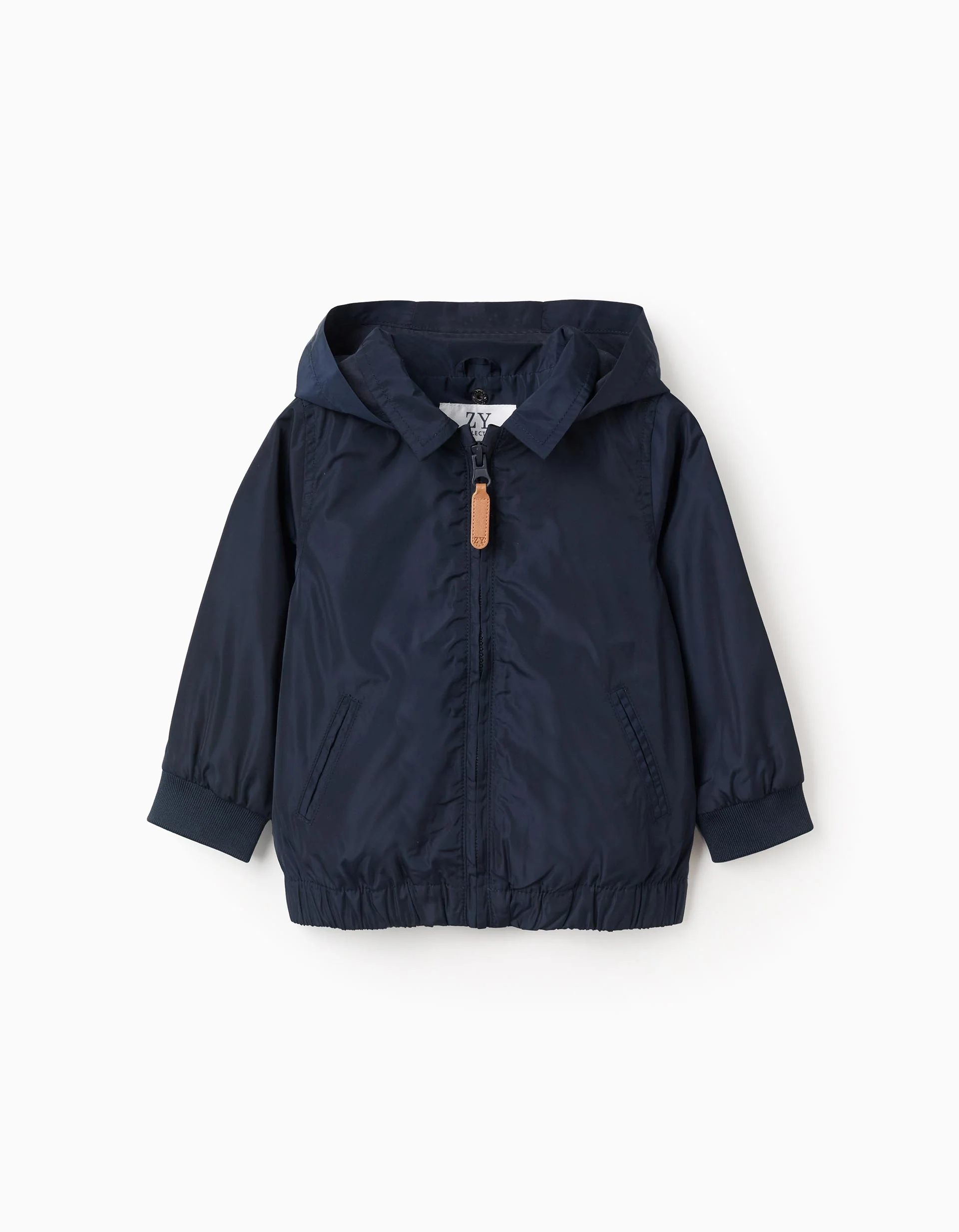 Windbreaker Jacket with Removable Hood for Baby Boys, Dark Blue