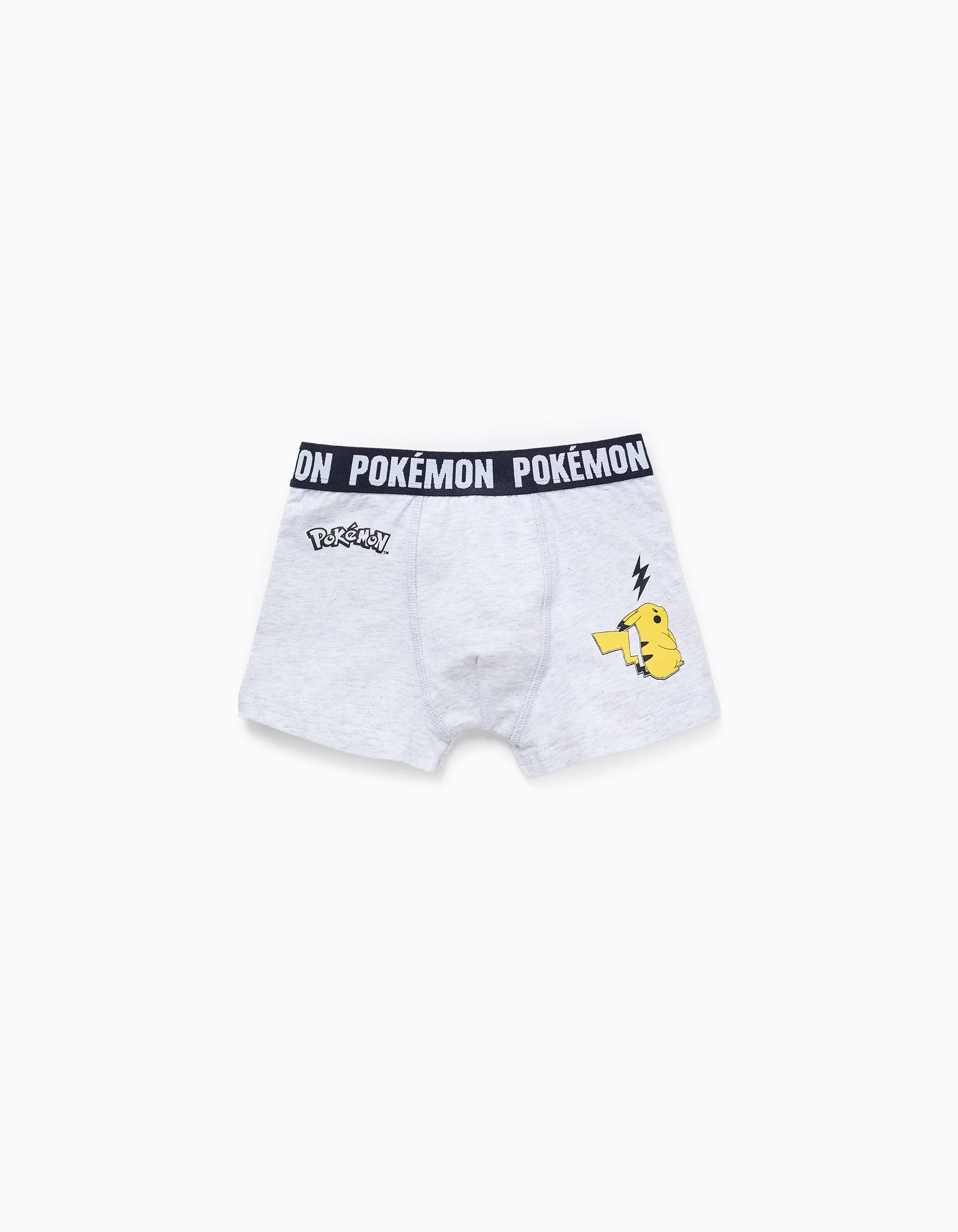 Pack of 4 boxer shorts with Pokémon prints for boys, blue/white/grey
